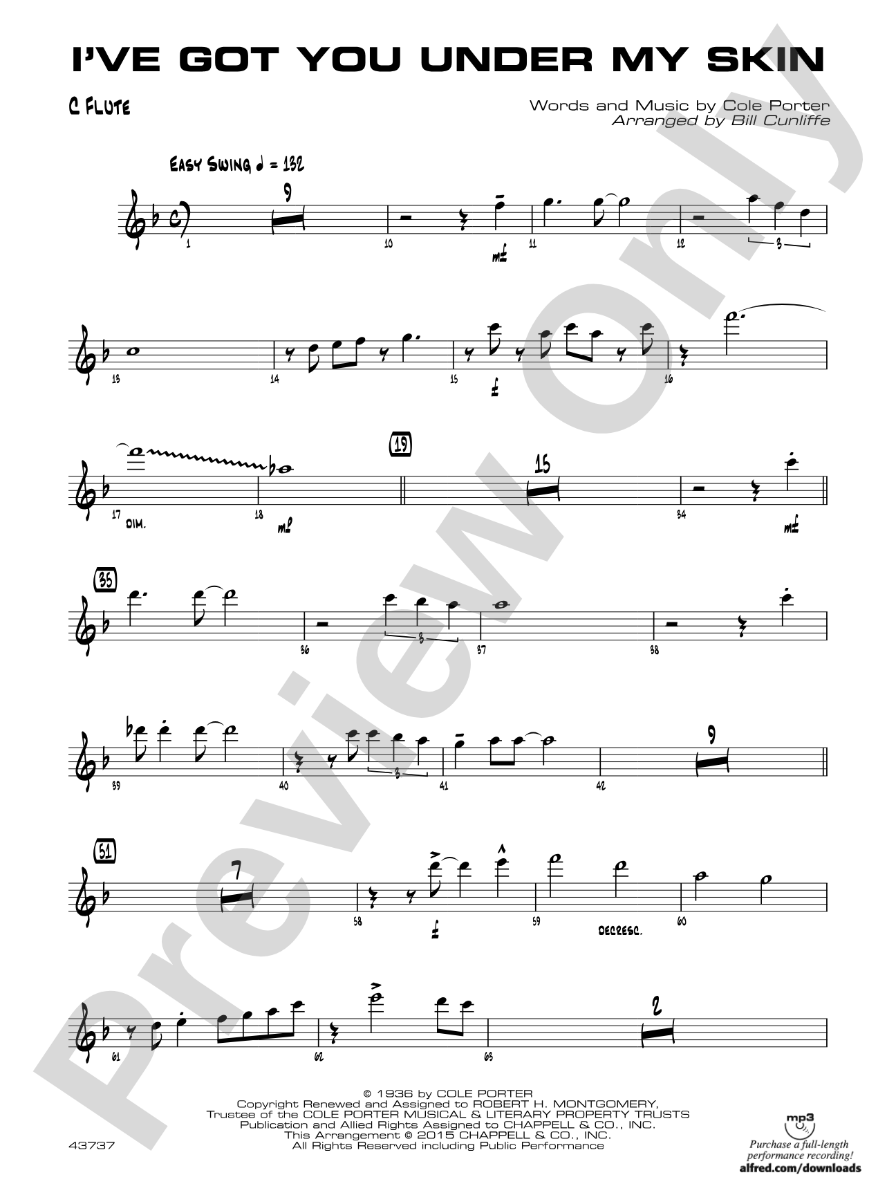 I've Got You Under My Skin: Flute