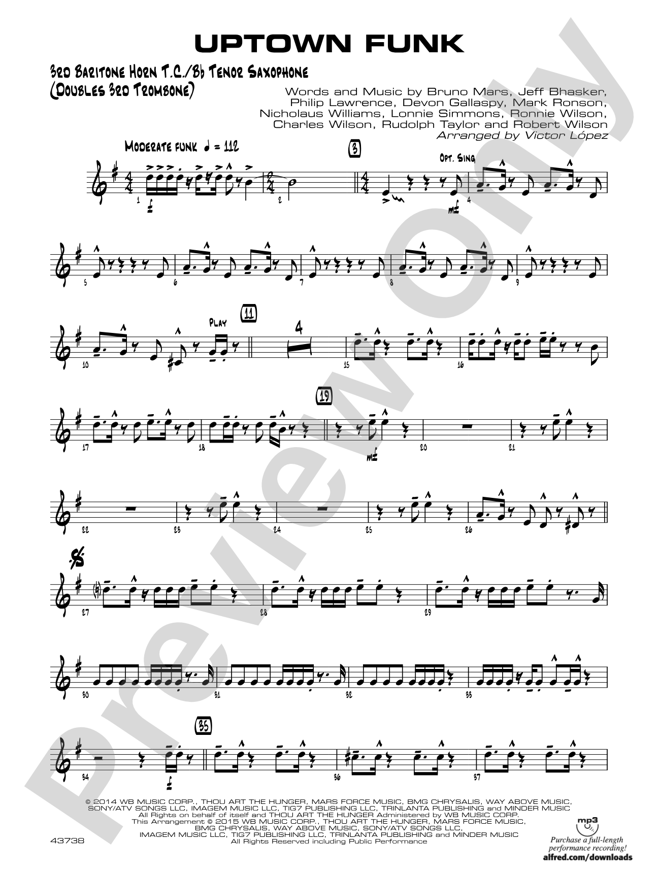Uptown Funk: 3rd Baritone T.C.