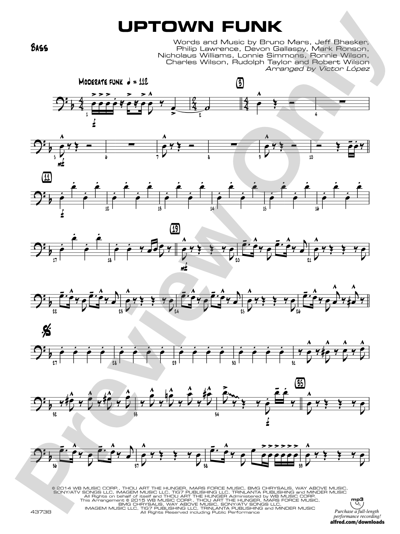Uptown Funk: String Bass