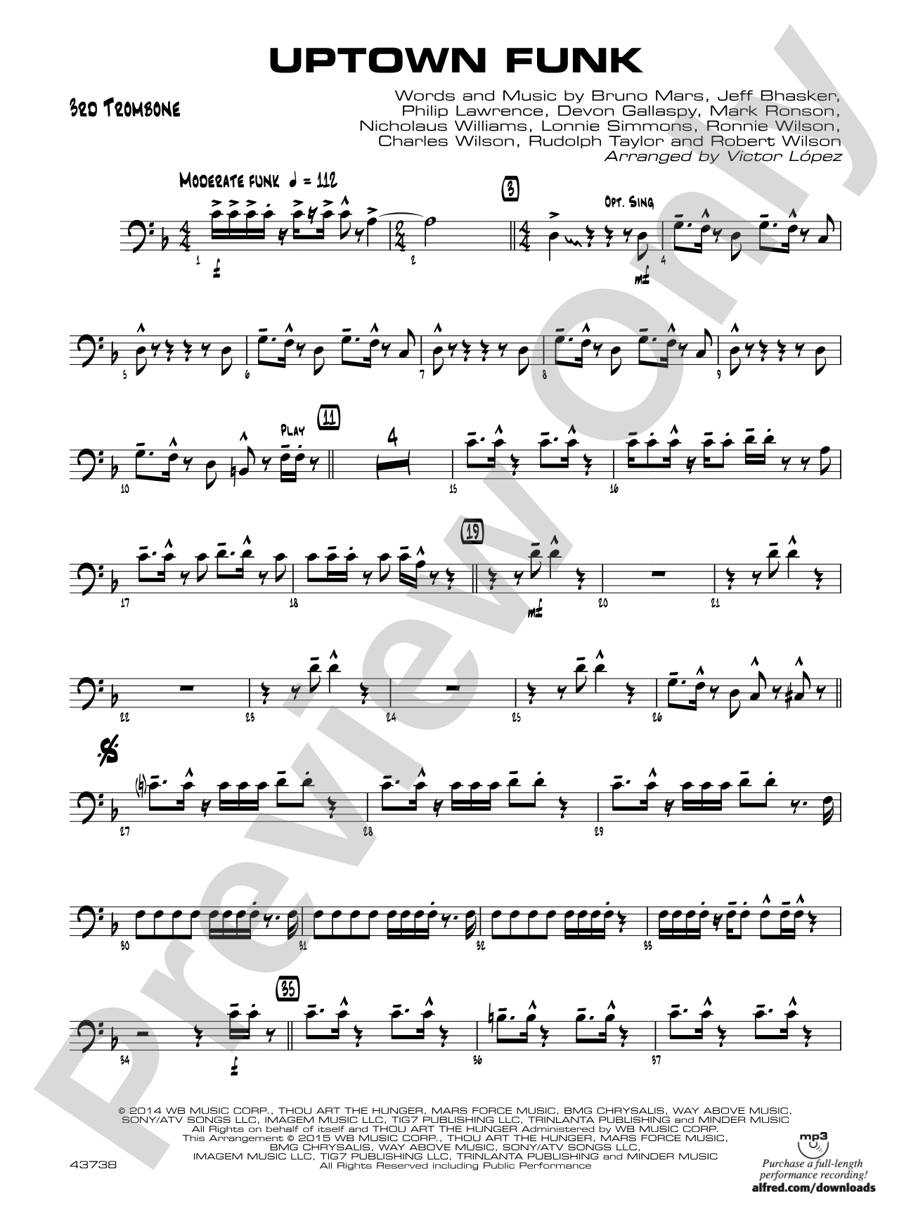 Uptown Funk: 3rd Trombone