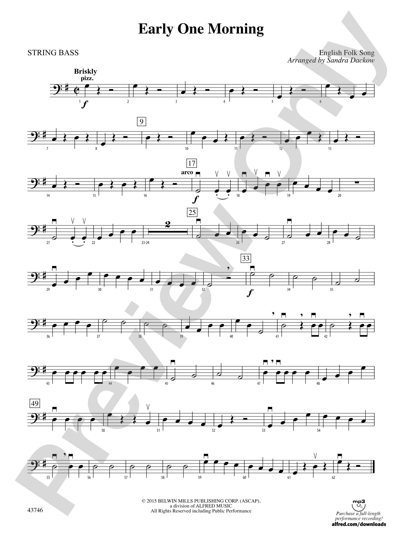 Early One Morning: String Bass