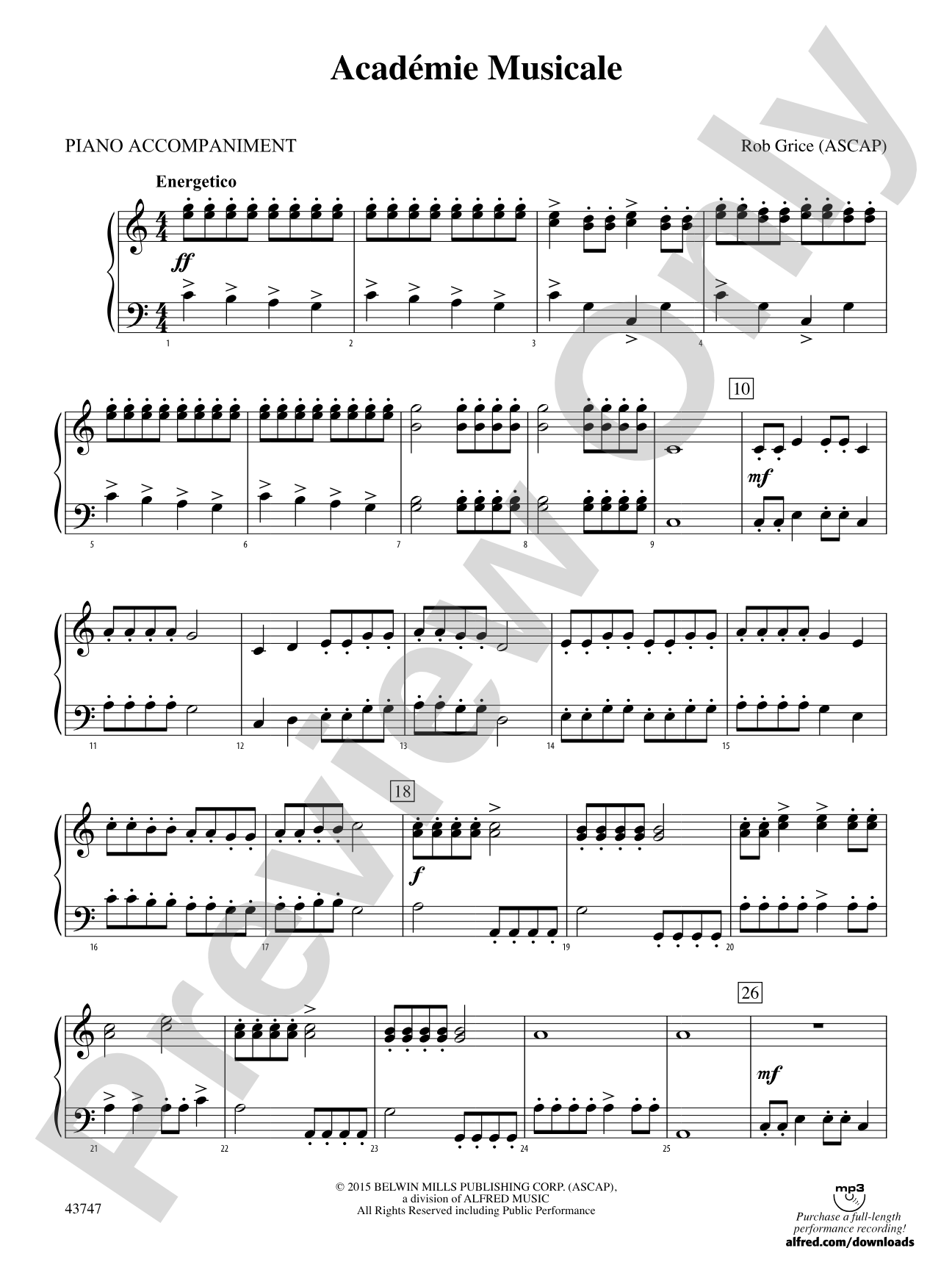 Academié Musicale: Piano Accompaniment