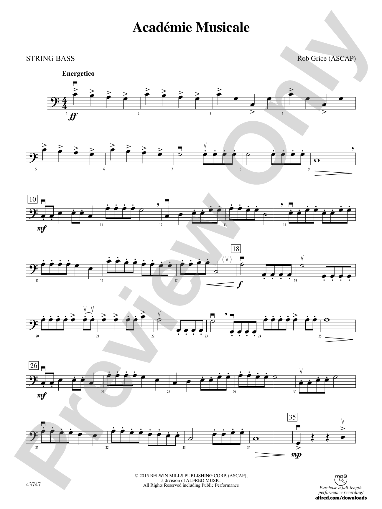 Academié Musicale: String Bass
