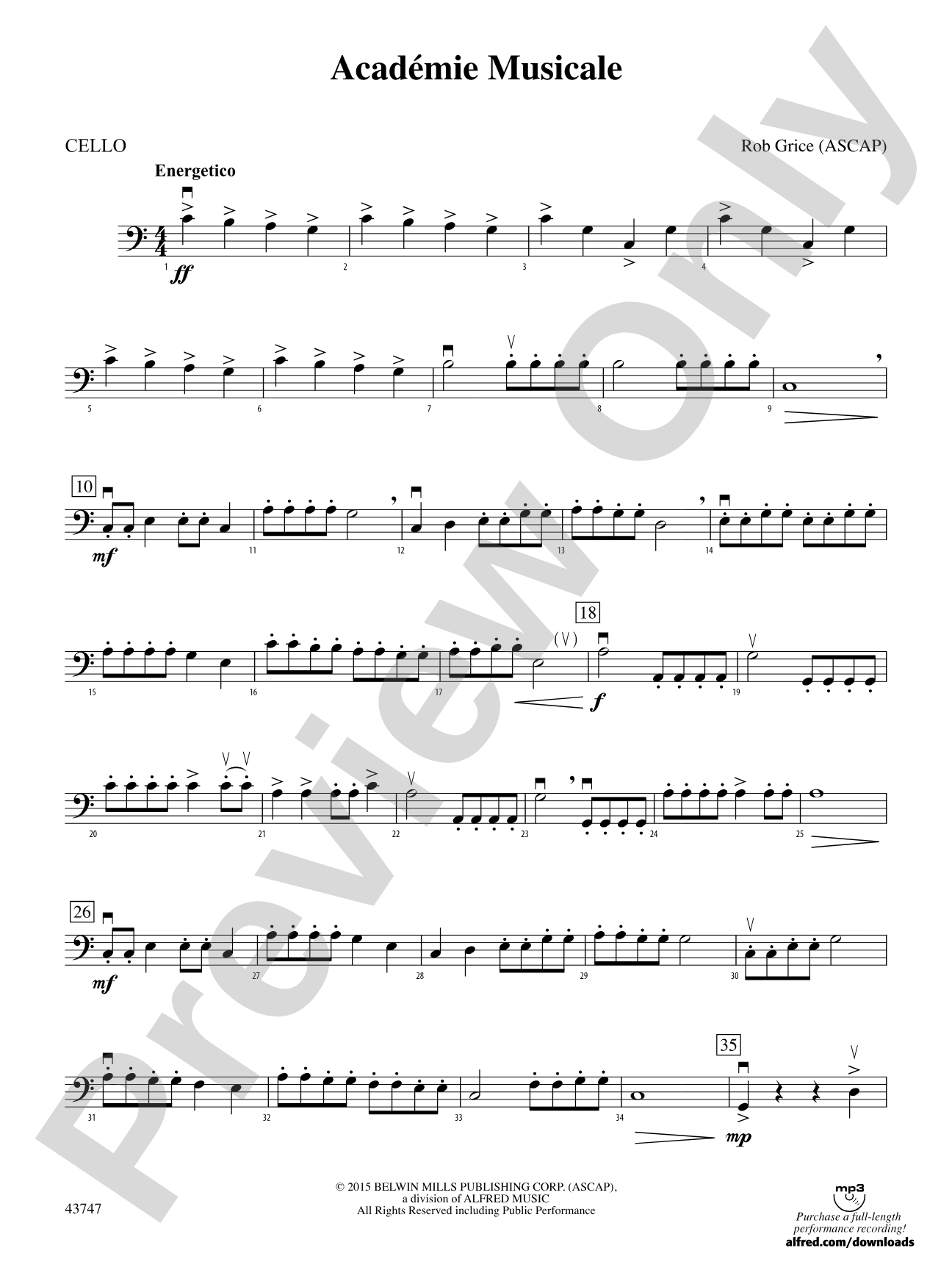 Academié Musicale: Cello