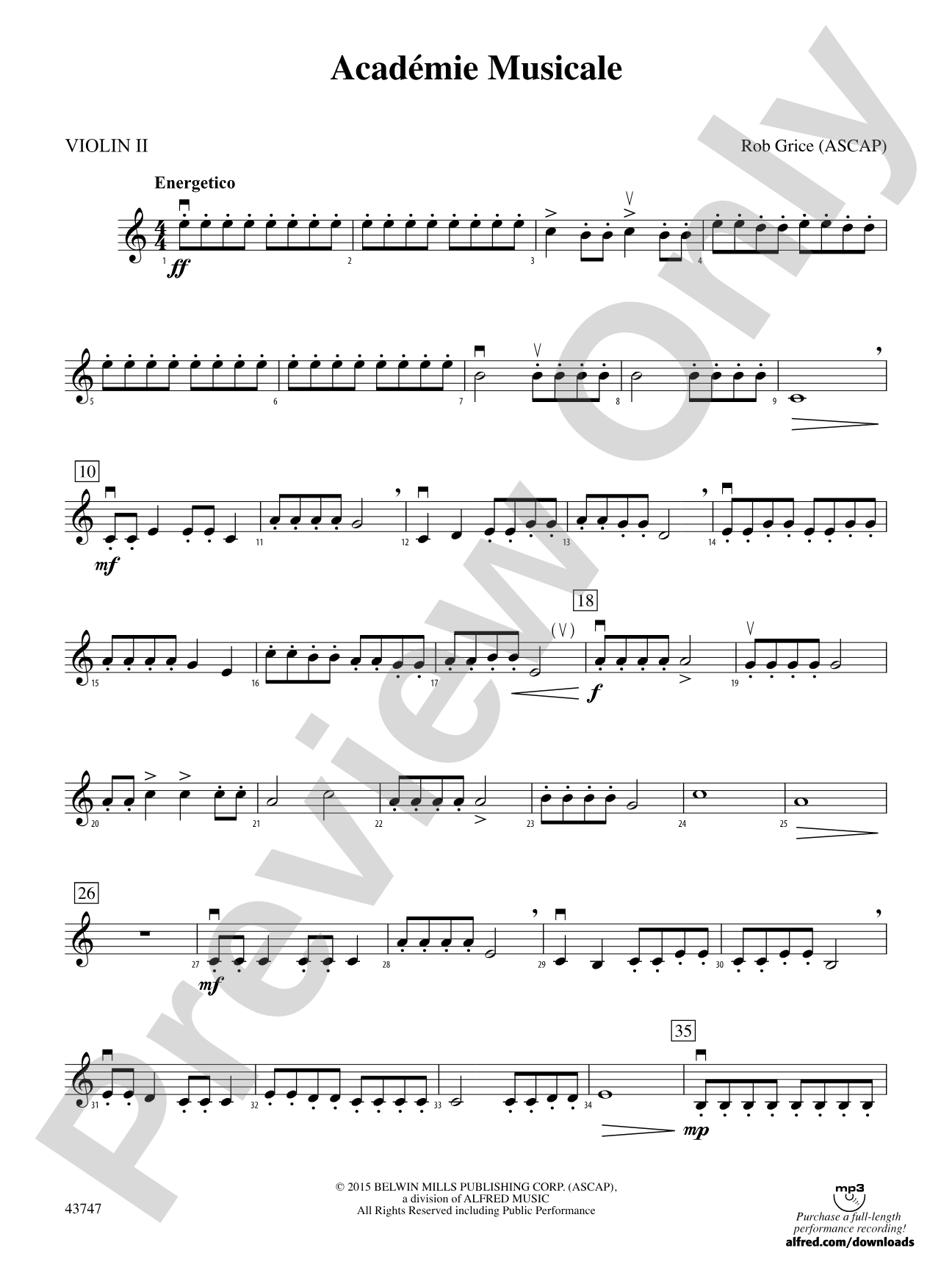 Academié Musicale: 2nd Violin