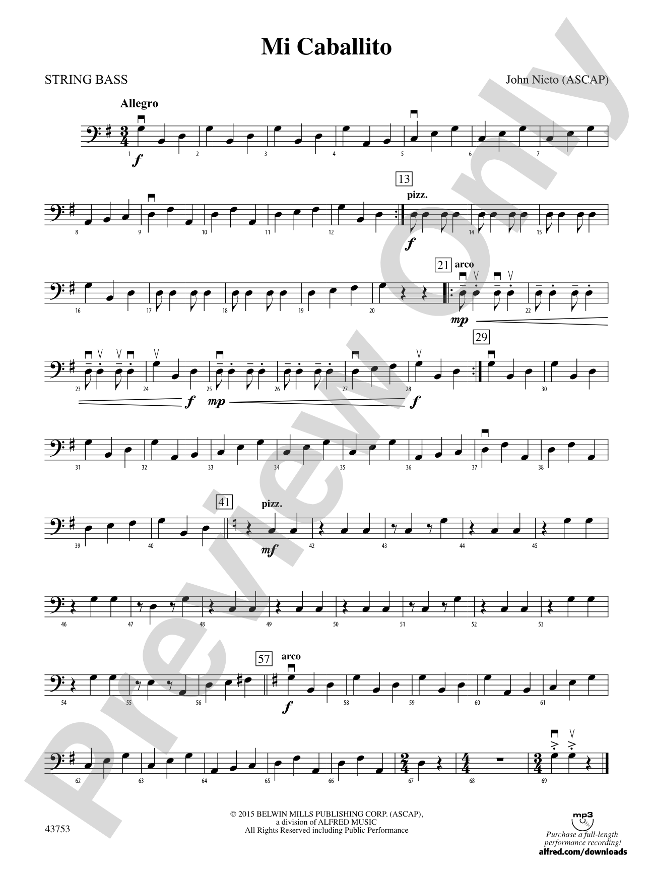 Mi Caballito: String Bass