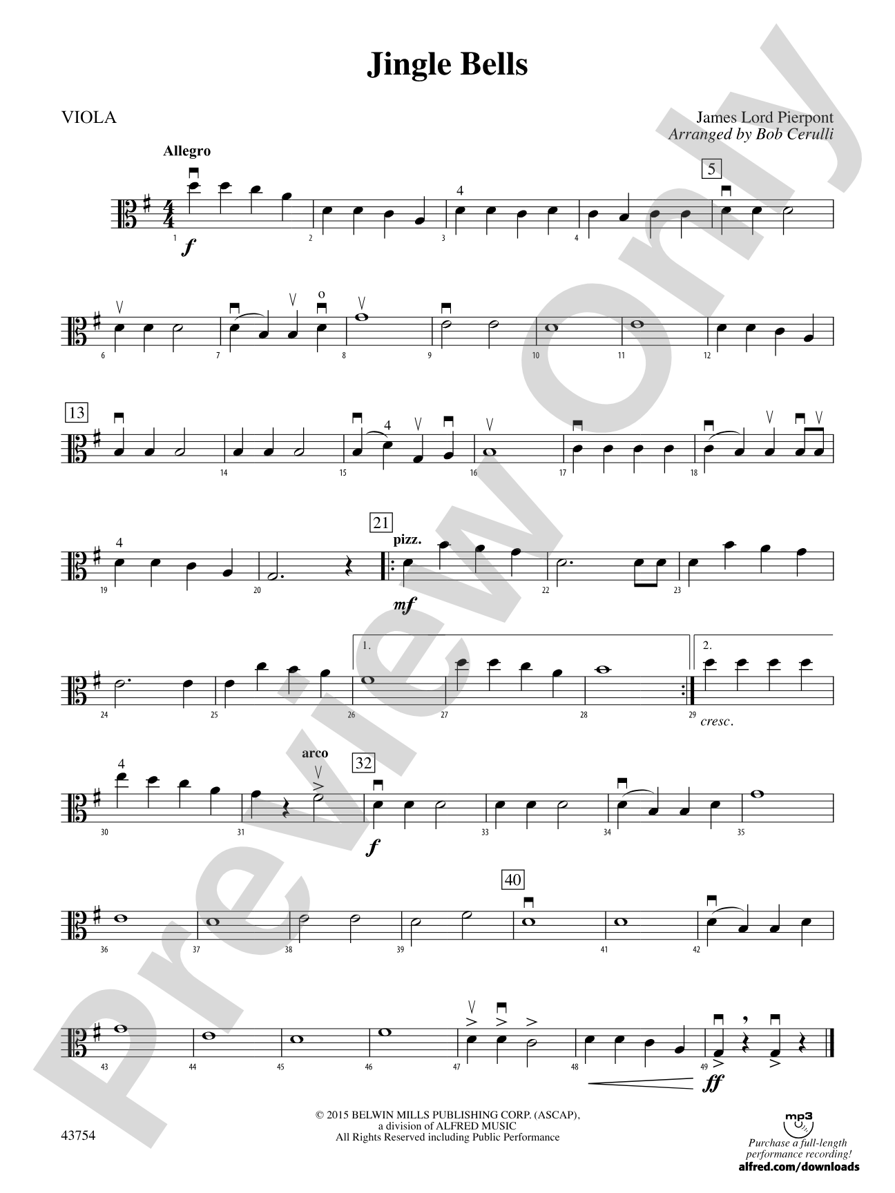 Jingle Bells: Viola