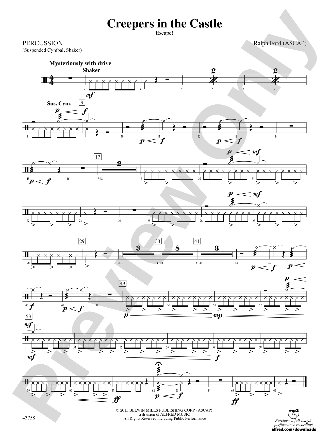 Creepers in the Castle: 1st Percussion