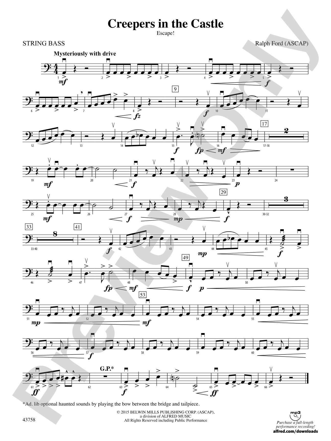 Creepers in the Castle: String Bass