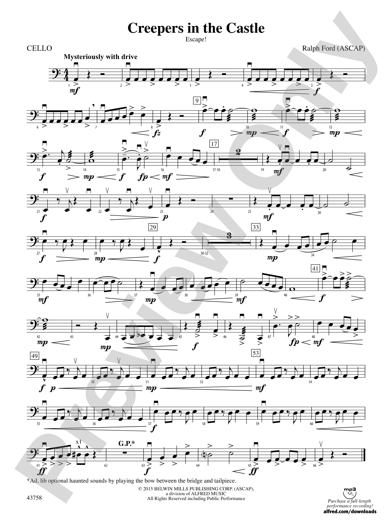 Creepers in the Castle: Cello