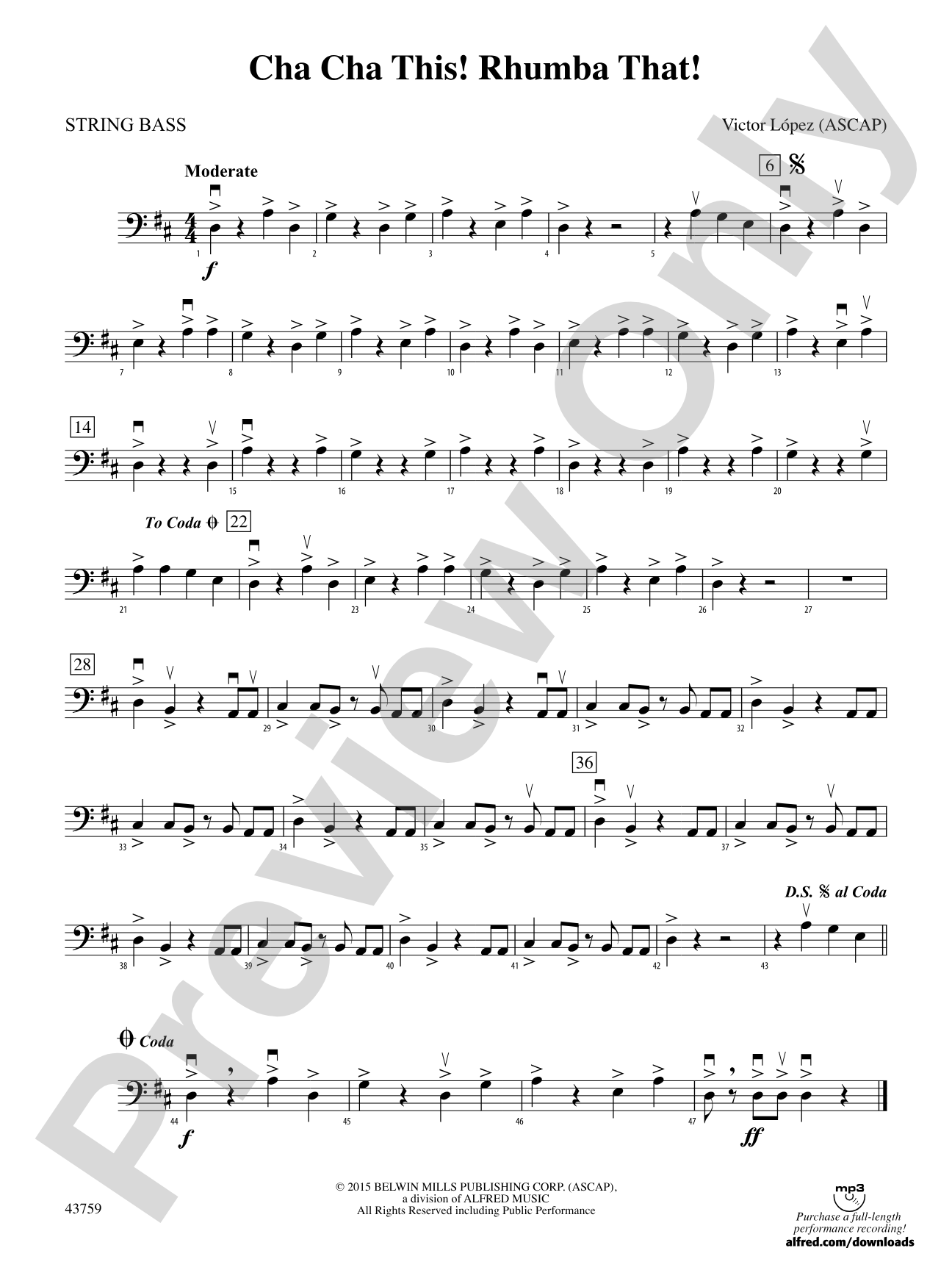 Cha Cha This! Rhumba That!: String Bass