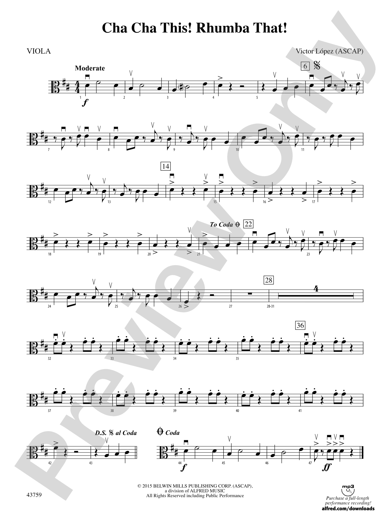 Cha Cha This! Rhumba That!: Viola