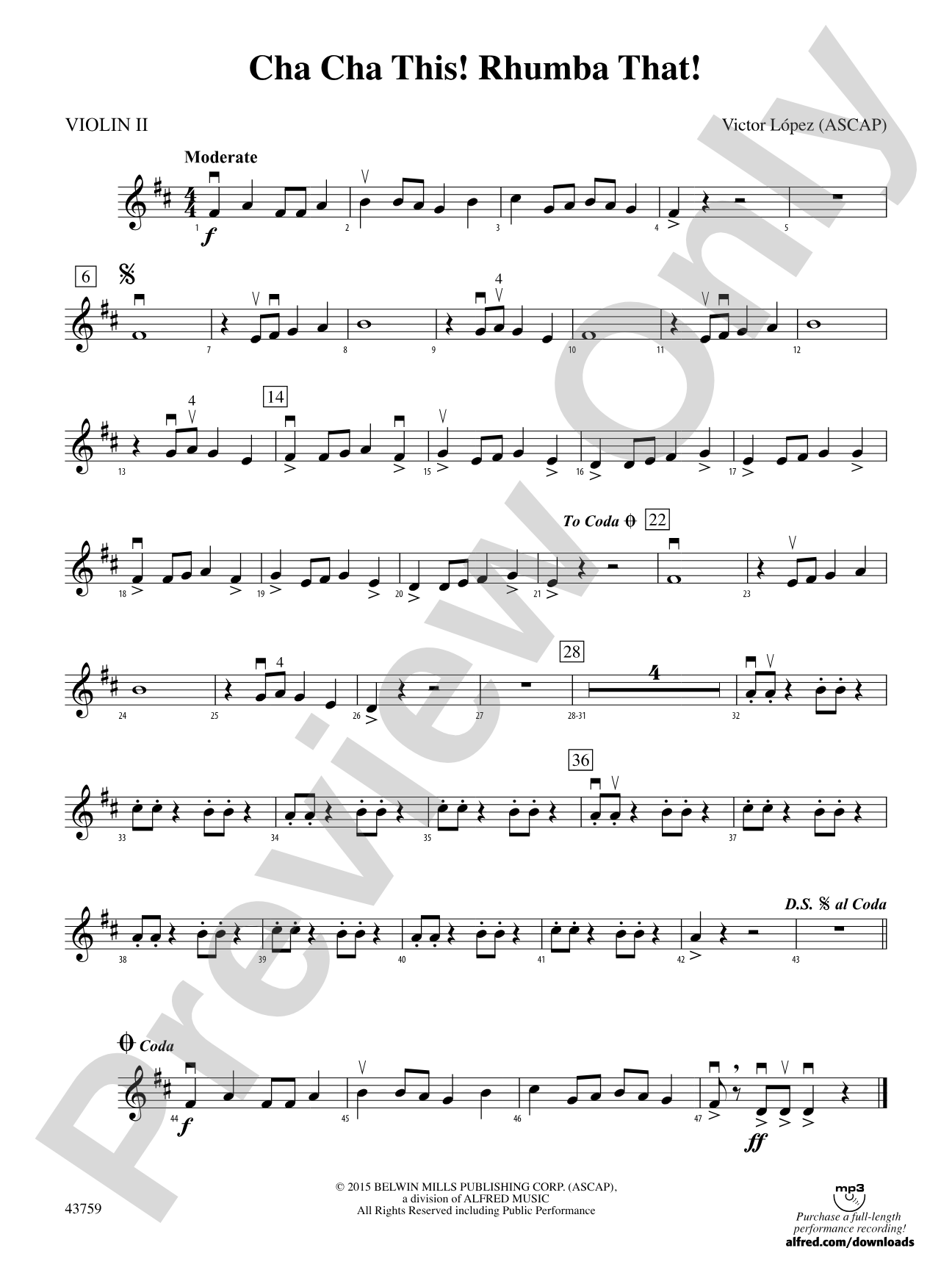 Cha Cha This! Rhumba That!: 2nd Violin