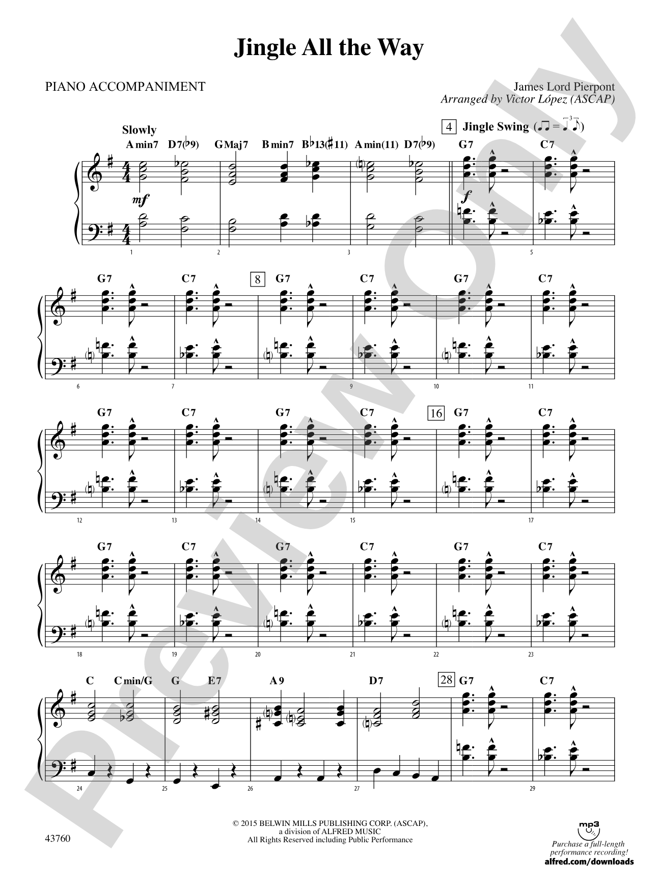 Jingle All the Way: Piano Accompaniment