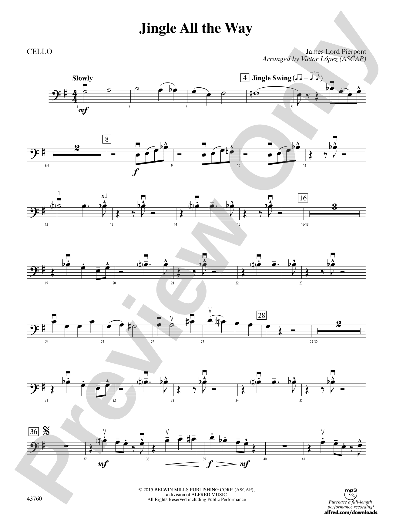Jingle All the Way: Cello
