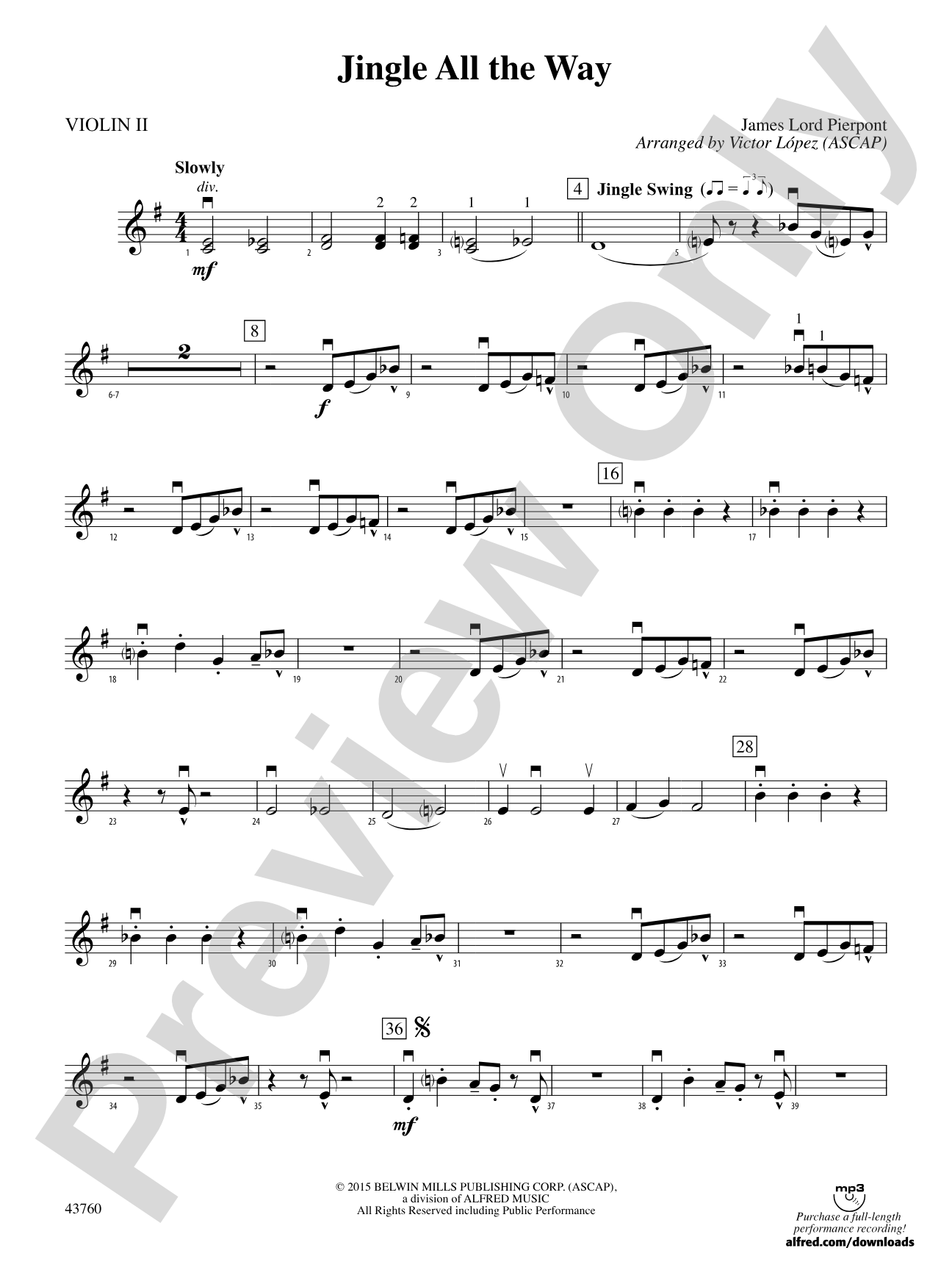 Jingle All the Way: 2nd Violin