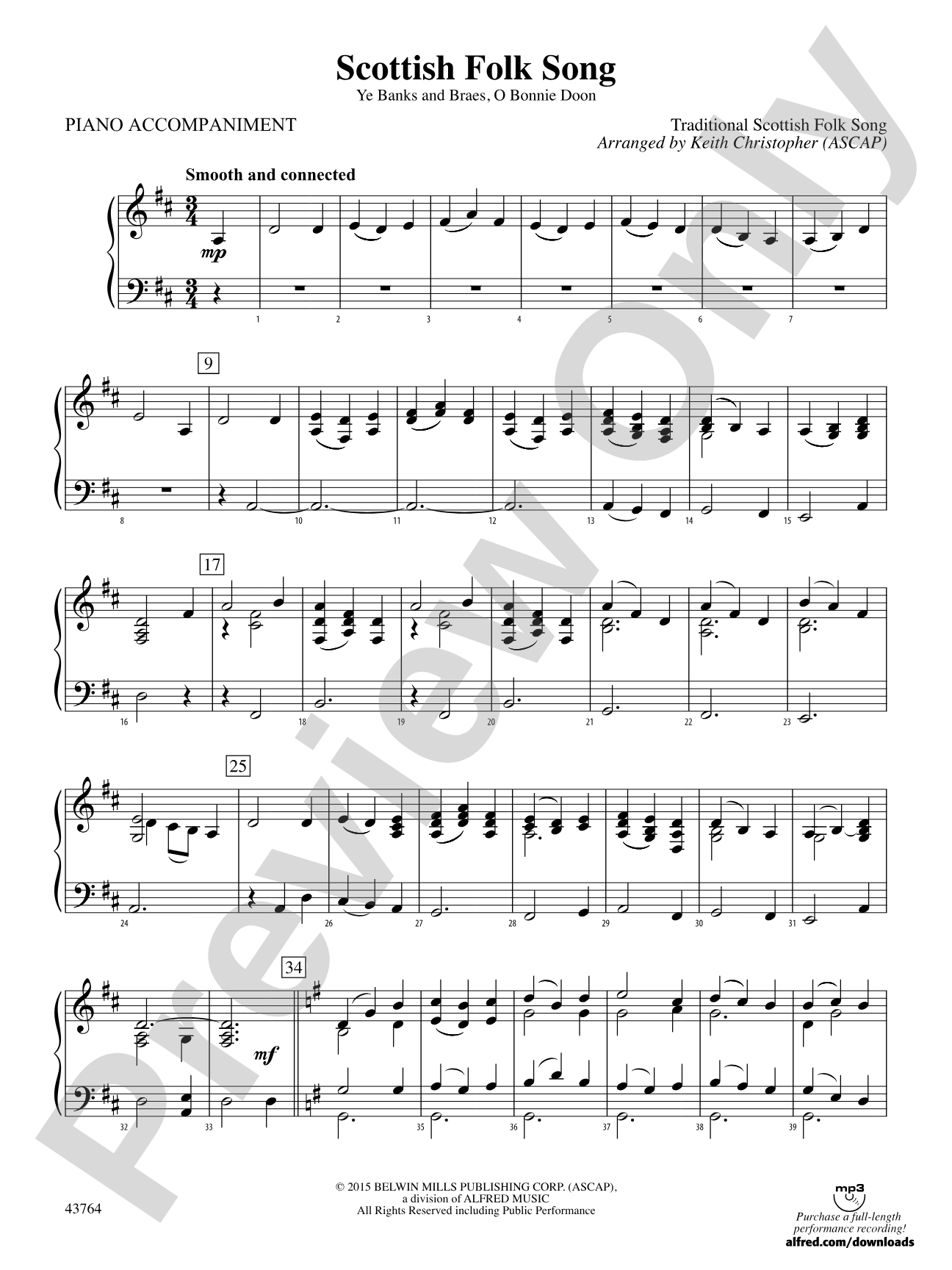 Scottish Folk Song: Piano Accompaniment