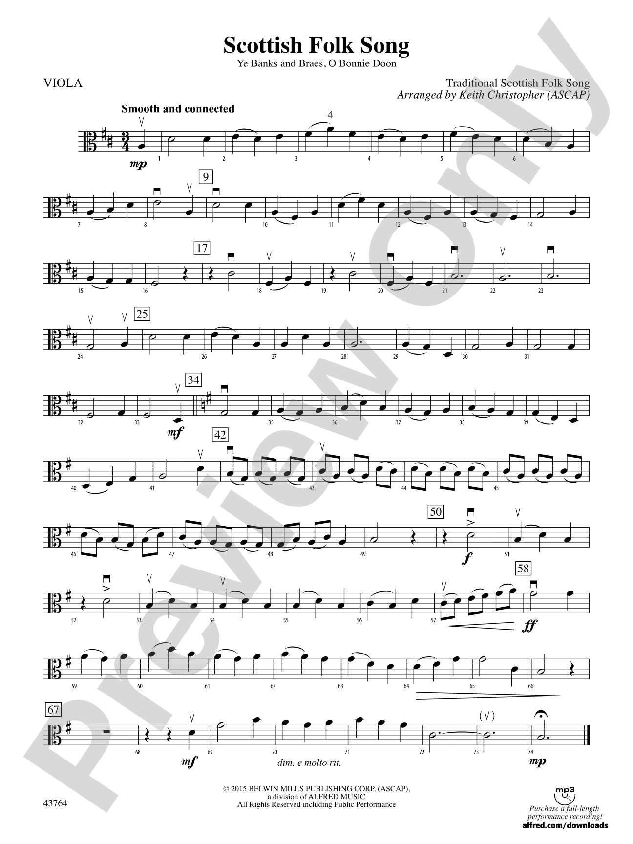 Scottish Folk Song: Viola
