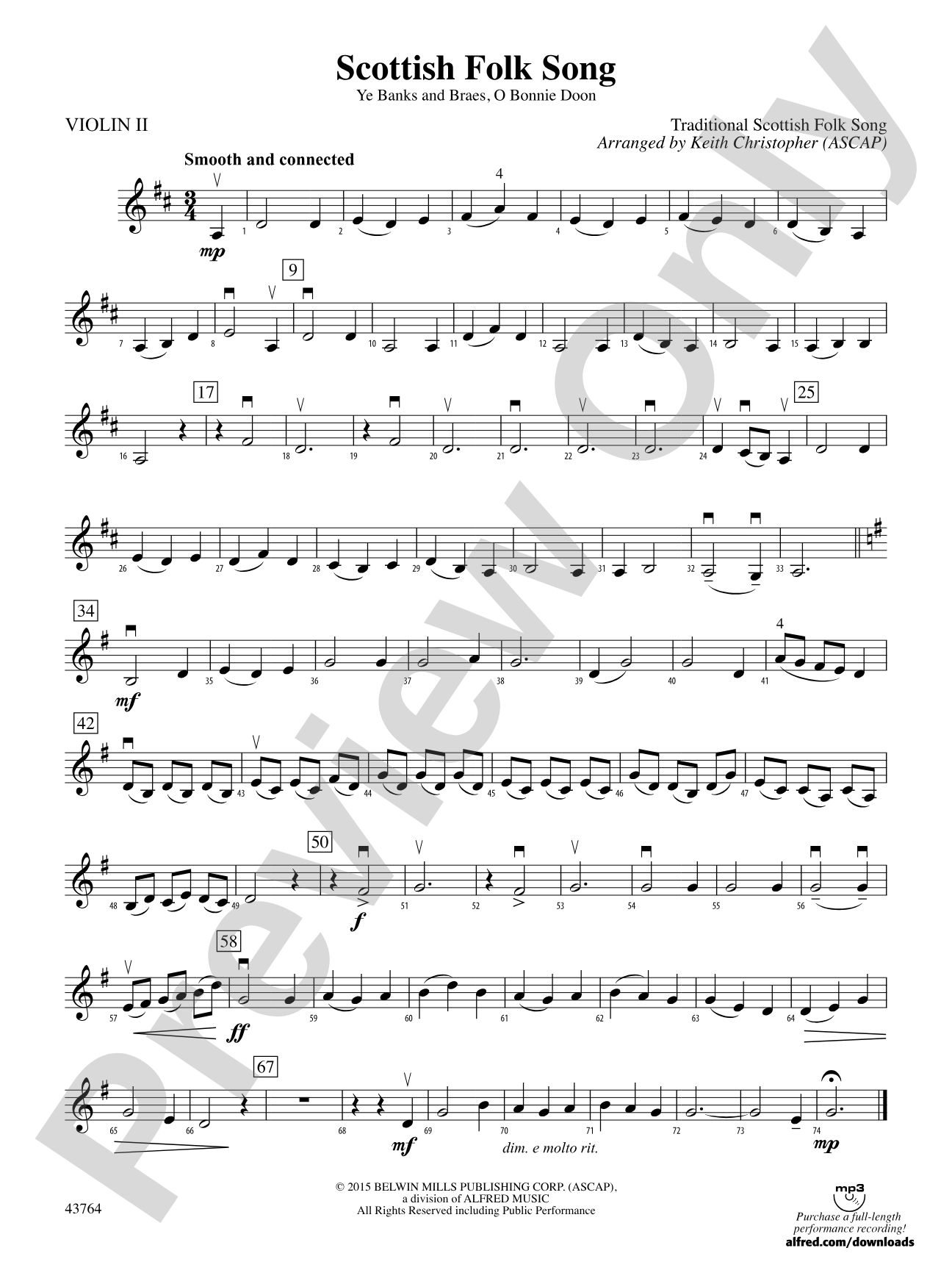 Scottish Folk Song: 2nd Violin