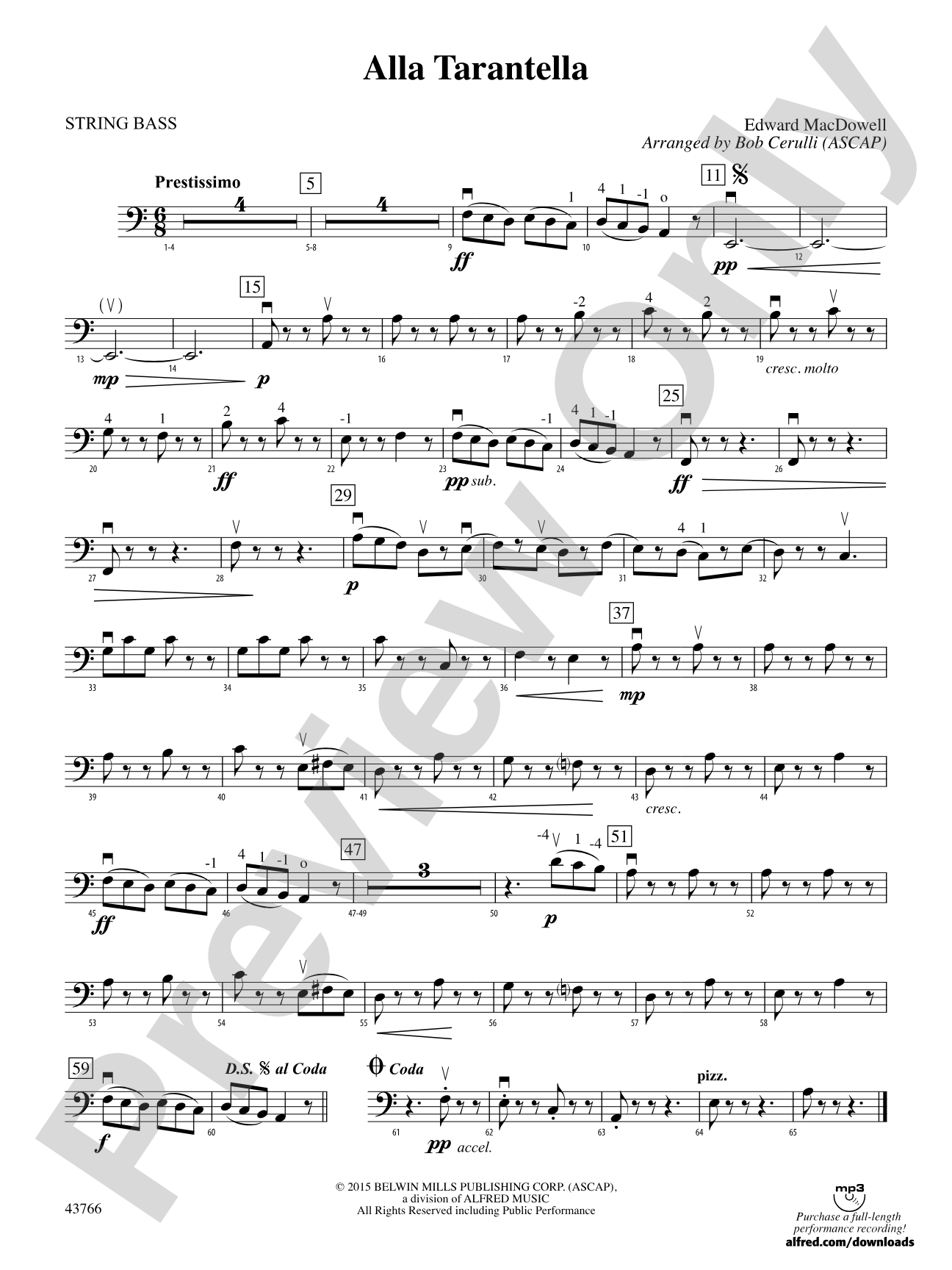 Alla Tarantella: String Bass