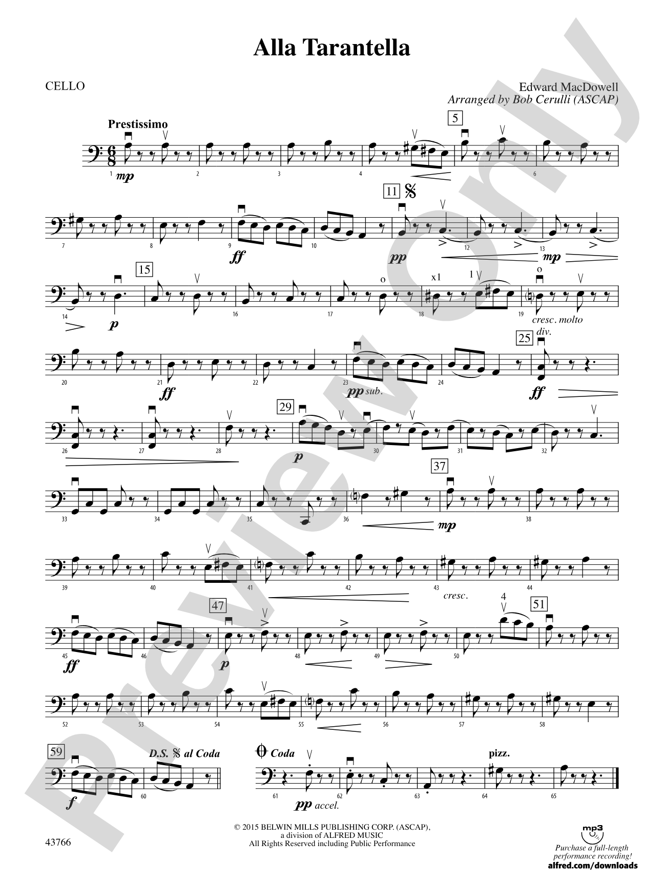 Alla Tarantella: Cello