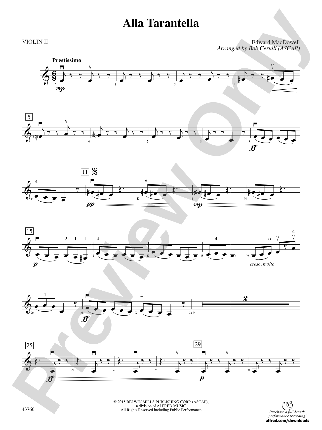 Alla Tarantella: 2nd Violin