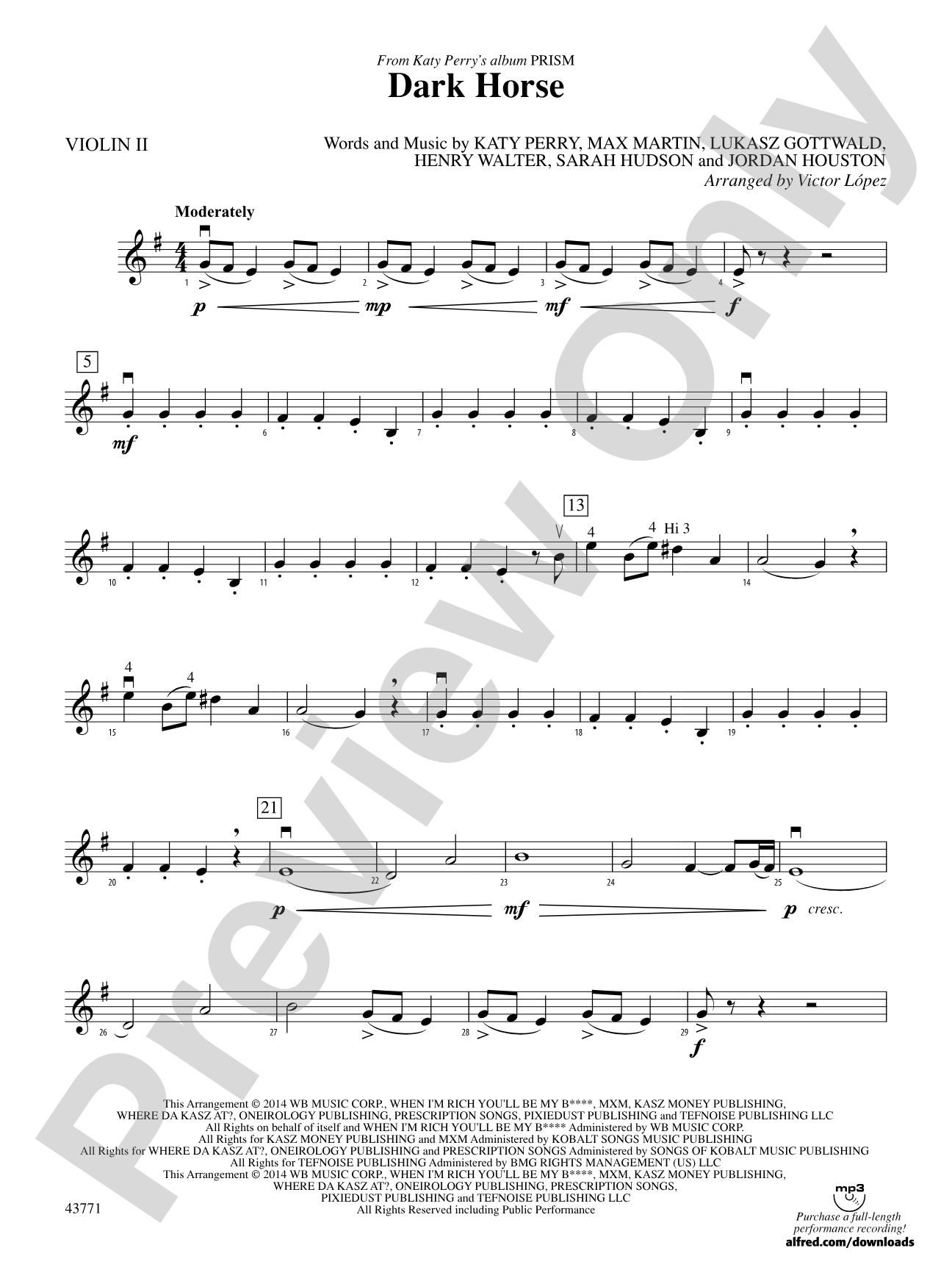 Dark Horse: 2nd Violin