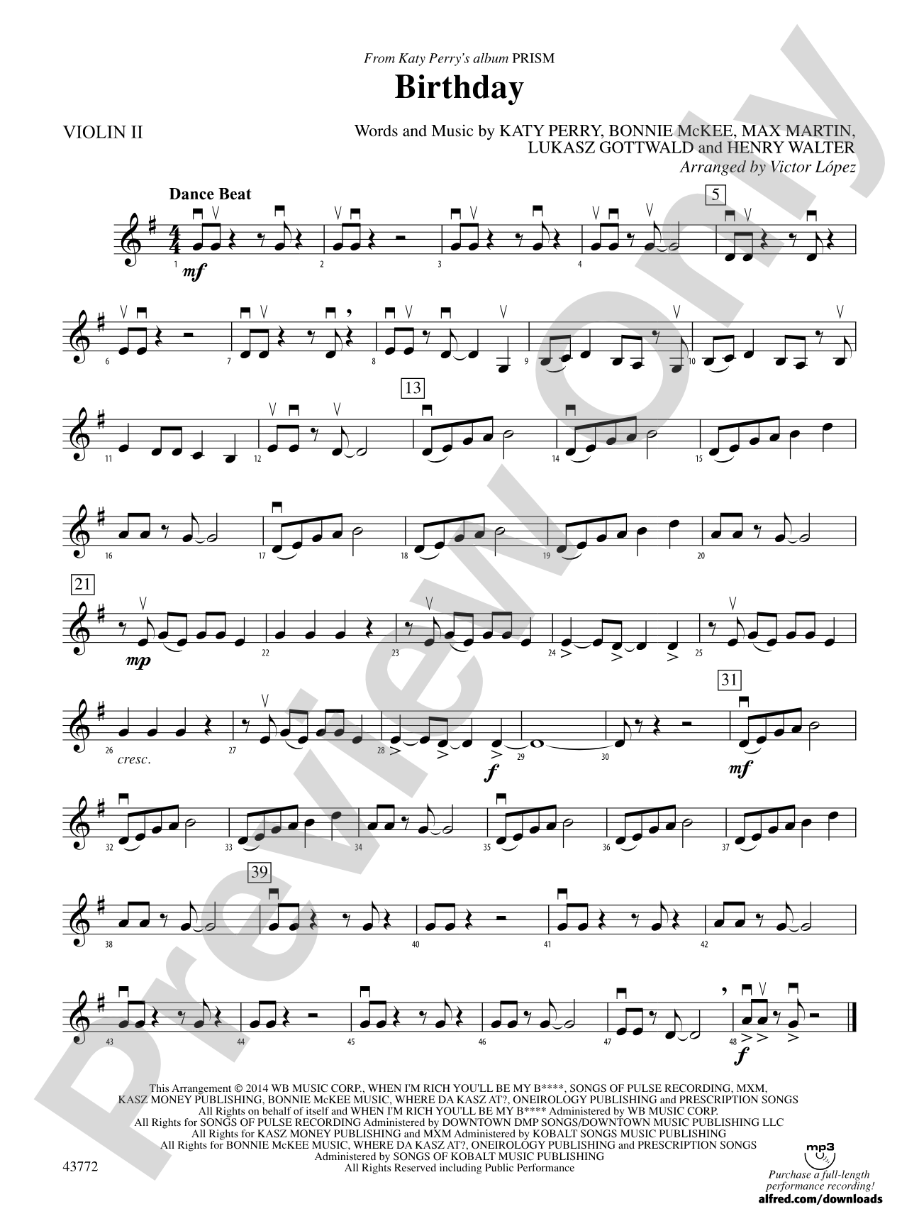 Birthday: 2nd Violin