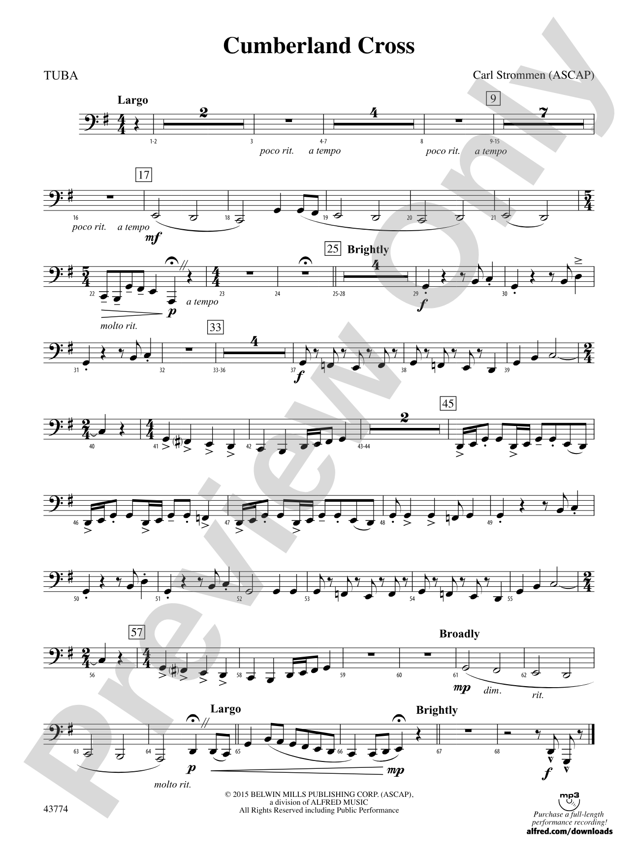 Cumberland Cross: Tuba