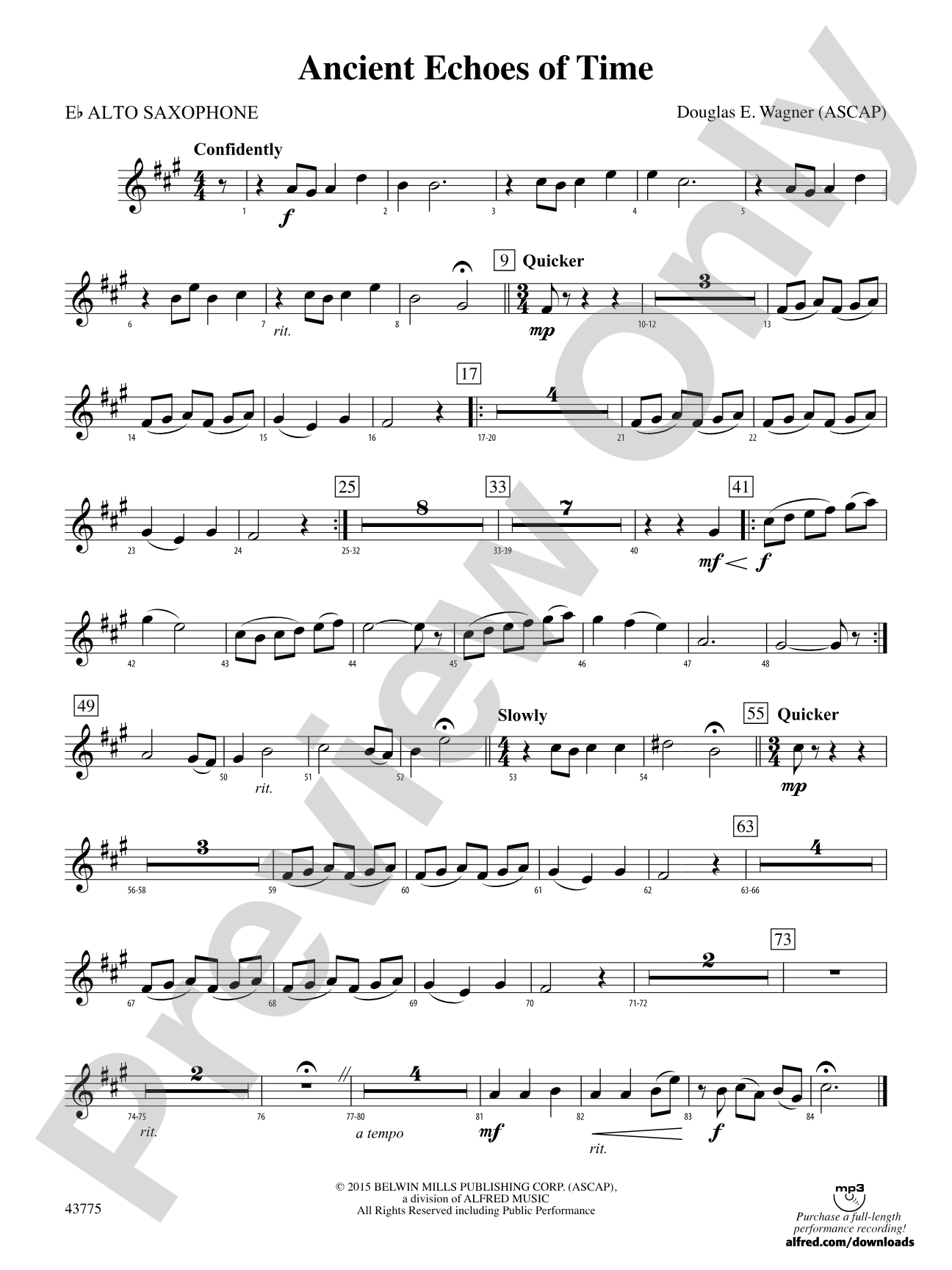 Ancient Echoes of Time: E-flat Alto Saxophone