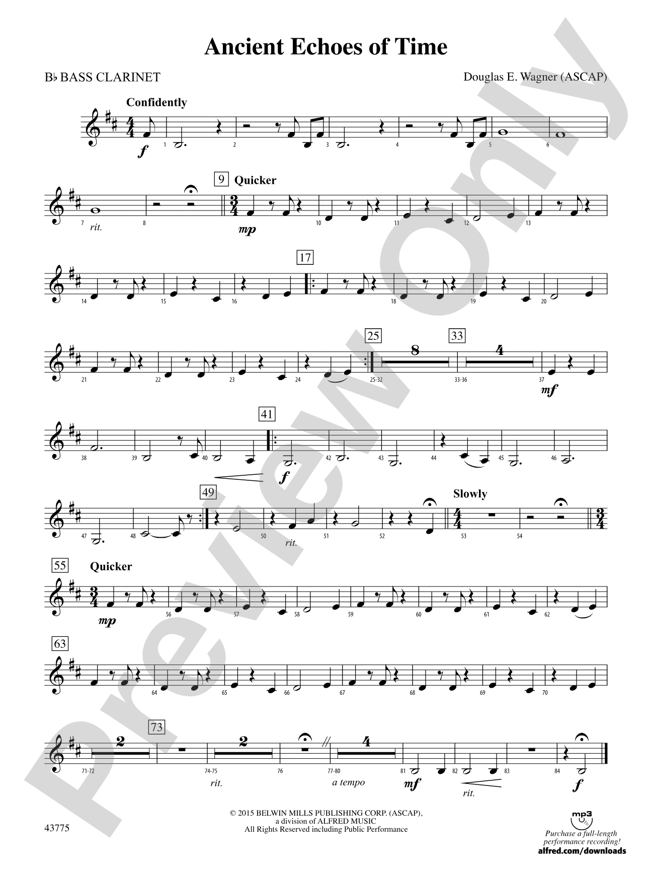 Ancient Echoes of Time: B-flat Bass Clarinet
