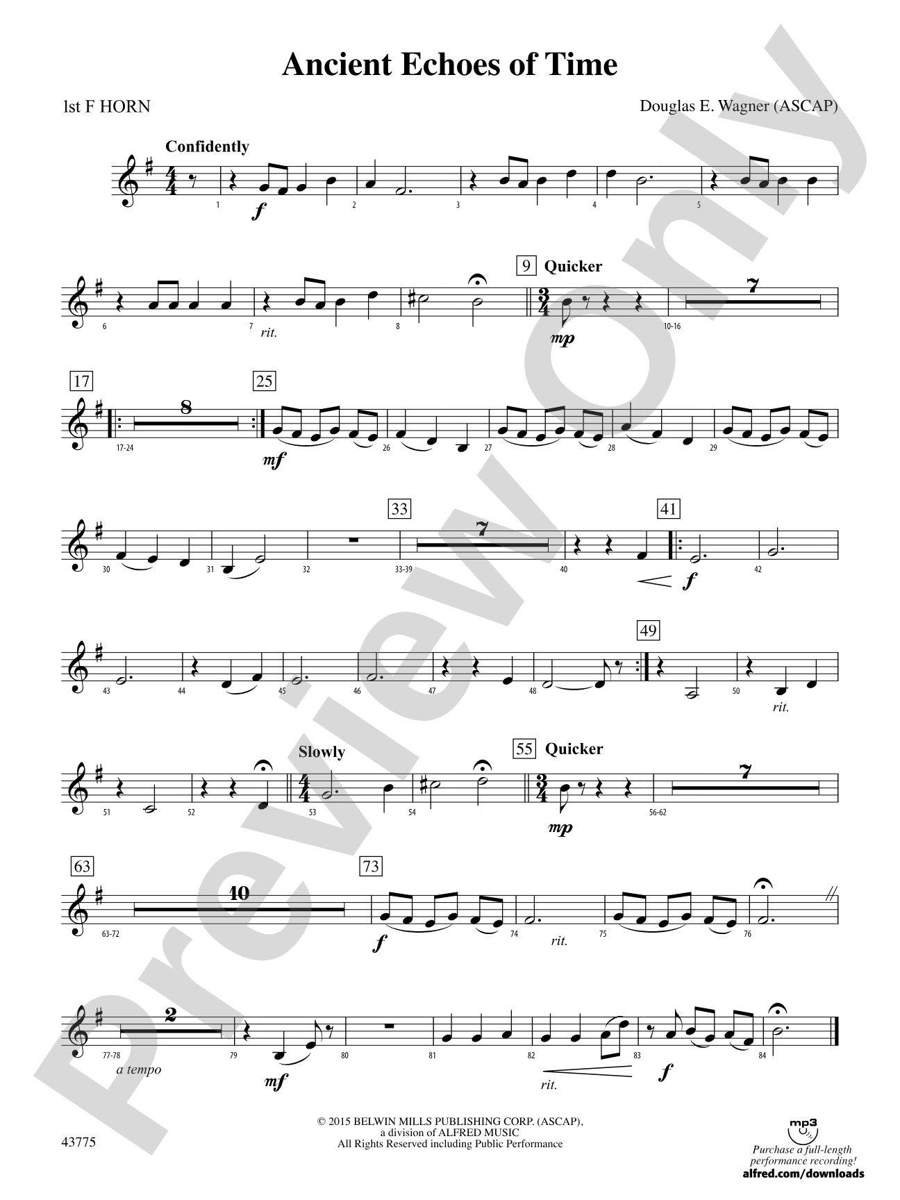 Ancient Echoes of Time: 1st F Horn
