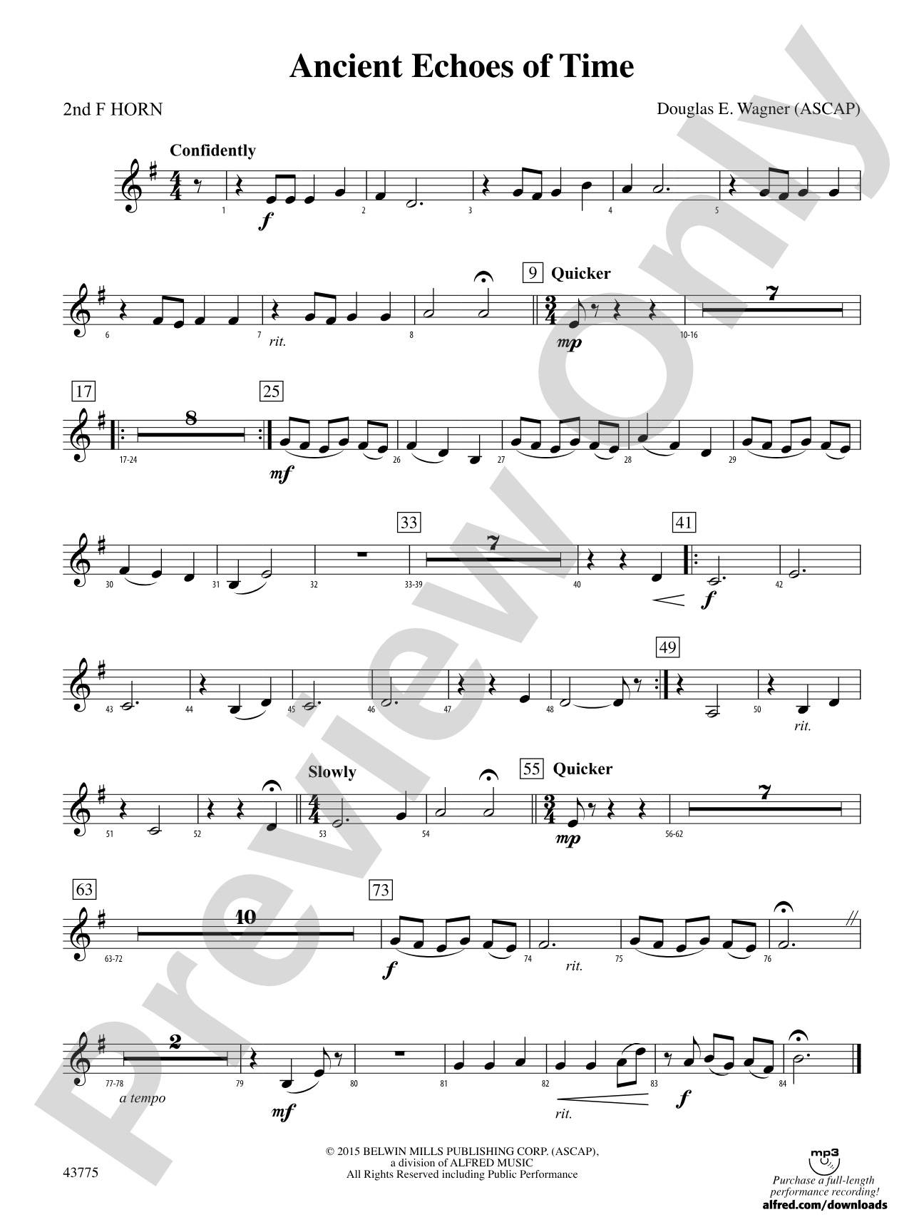 Ancient Echoes of Time: 2nd F Horn