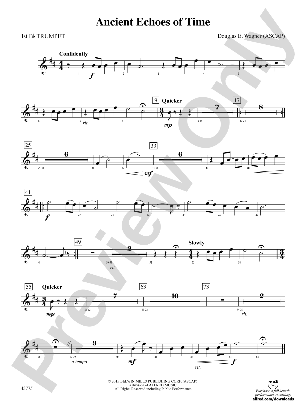 Ancient Echoes of Time: 1st B-flat Trumpet