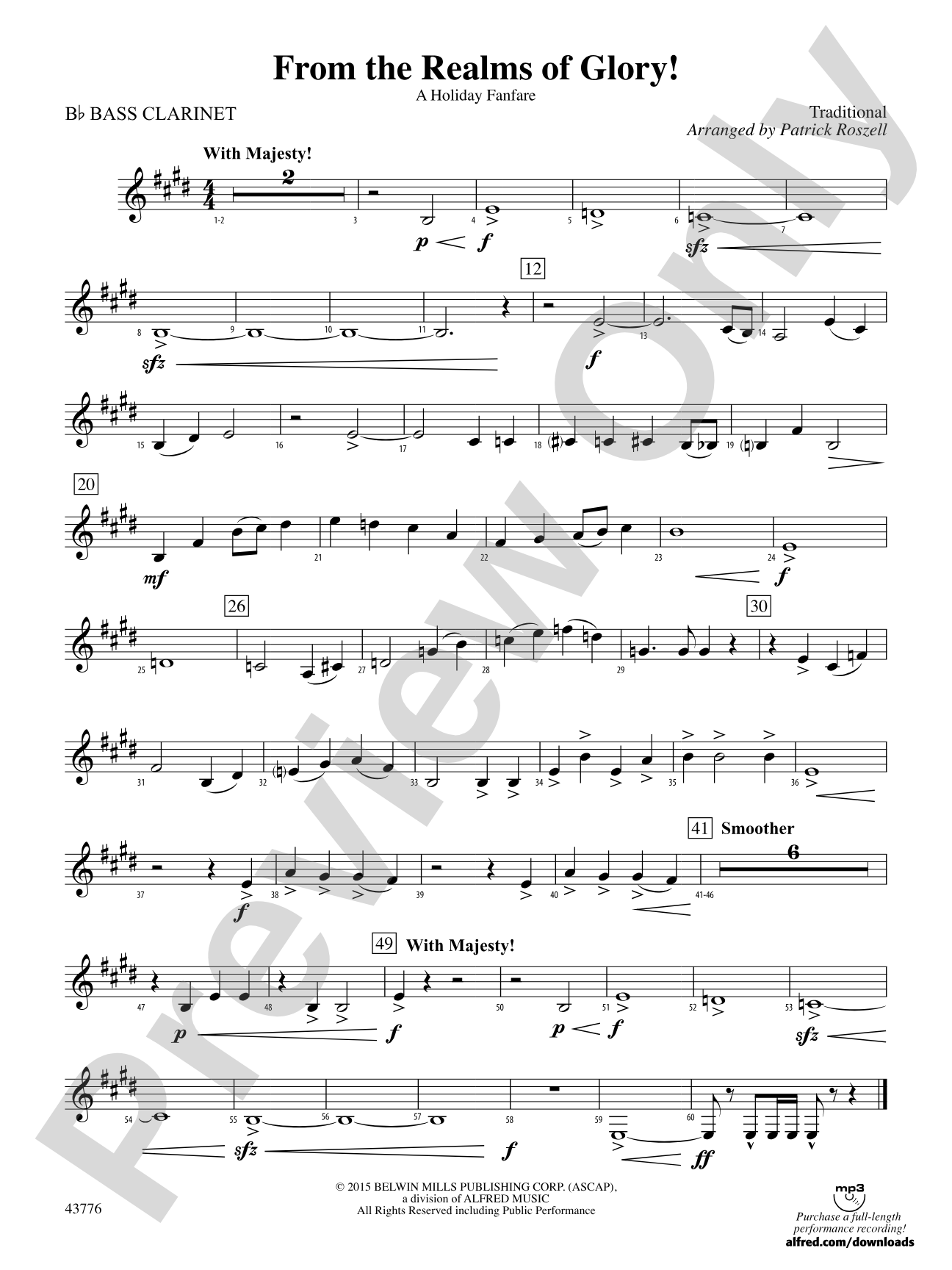 From the Realms of Glory!: B-flat Bass Clarinet
