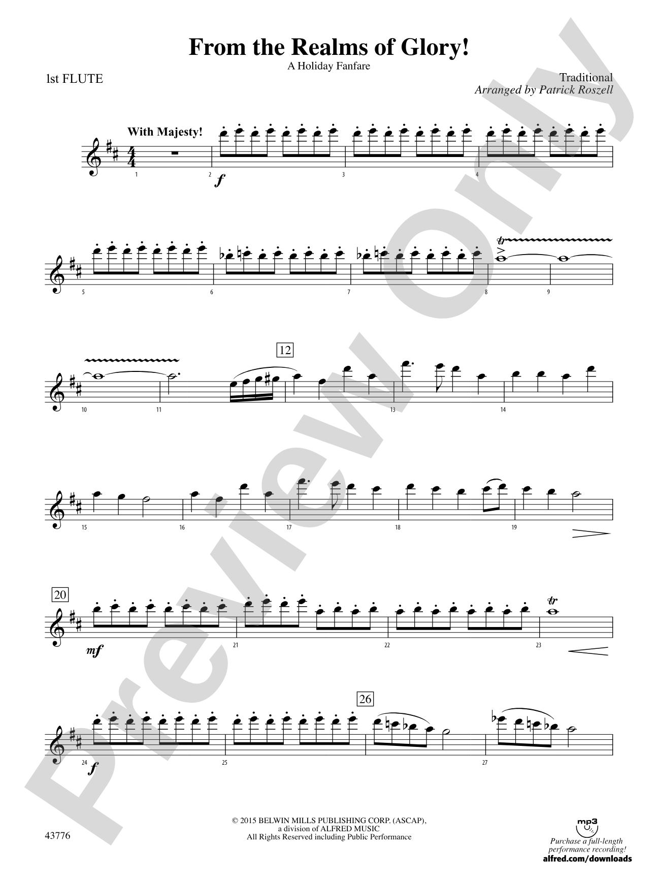 From the Realms of Glory!: Flute