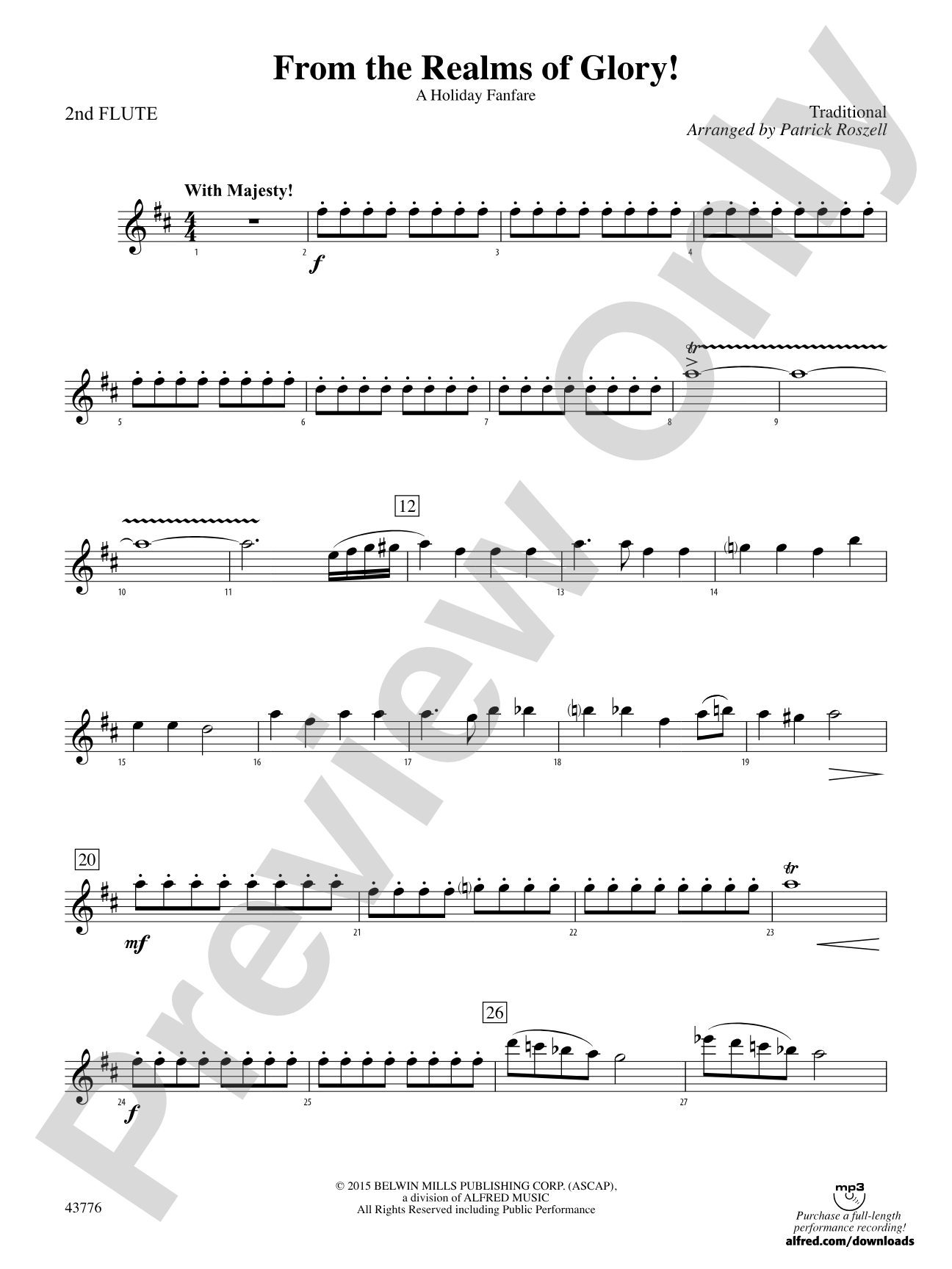 From the Realms of Glory!: 2nd Flute