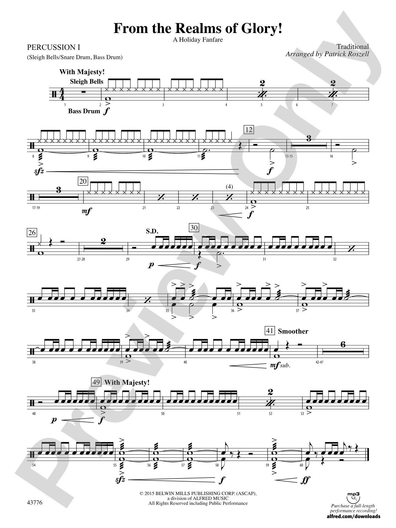 From the Realms of Glory!: 1st Percussion