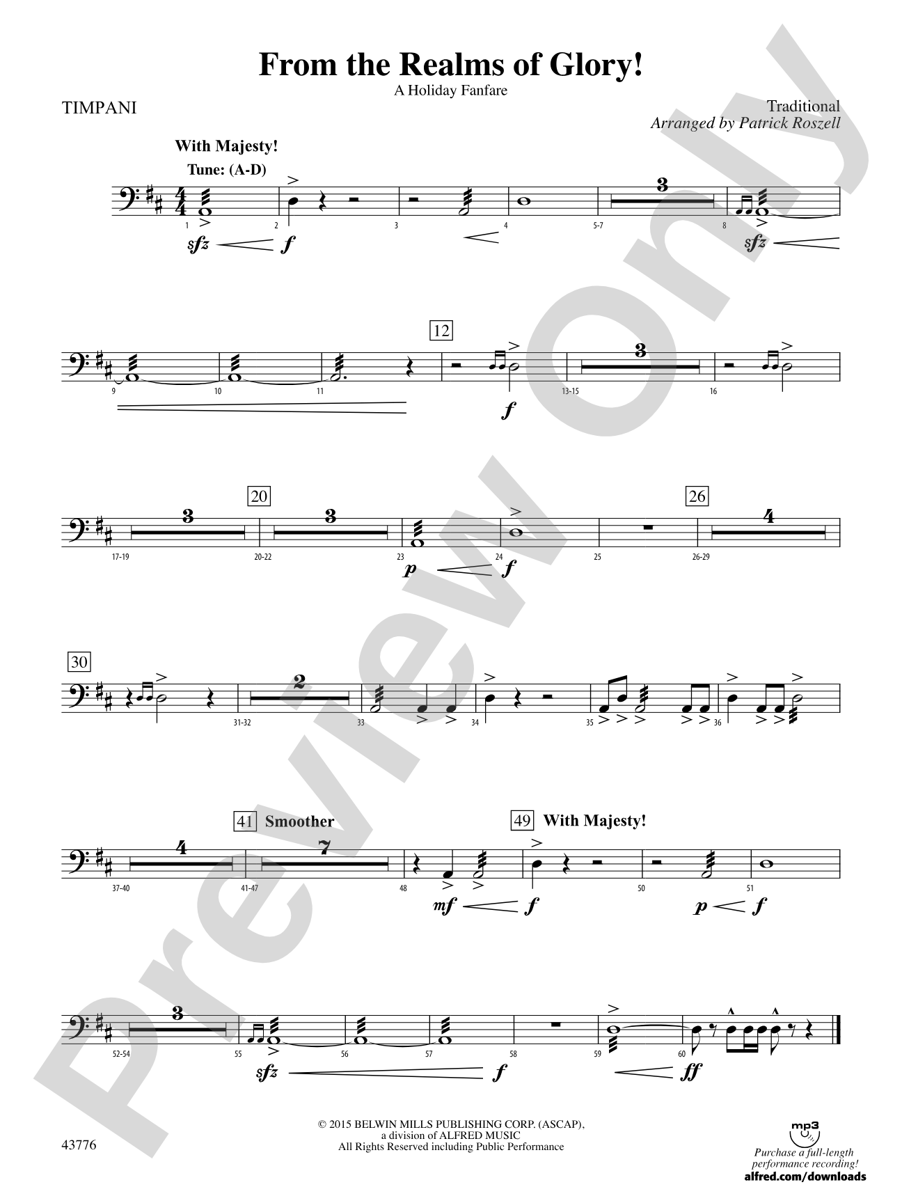 From the Realms of Glory!: Timpani