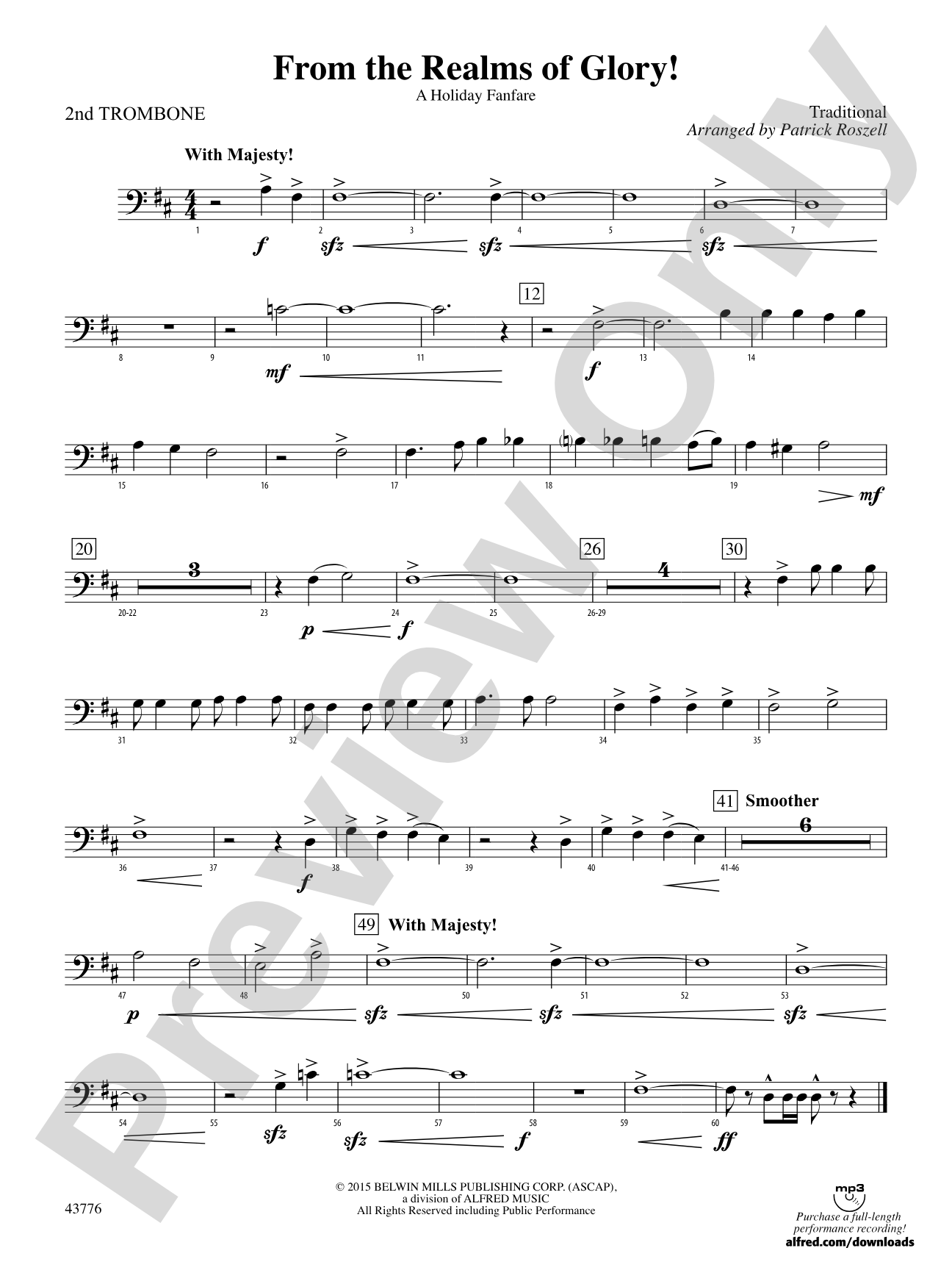 From the Realms of Glory!: 2nd Trombone
