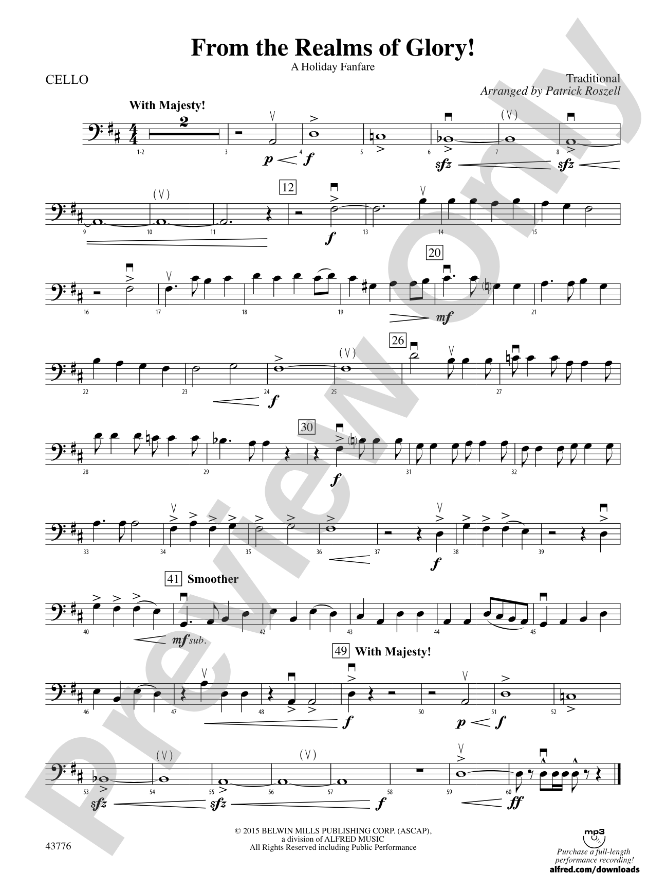 From the Realms of Glory!: Cello
