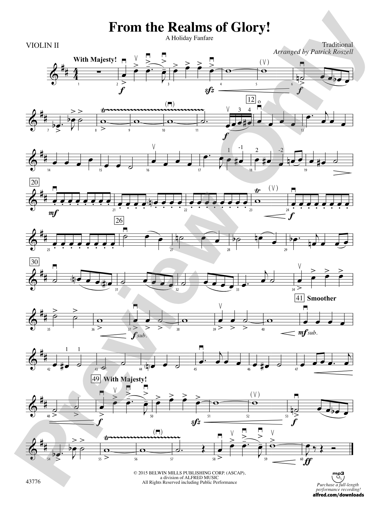 From the Realms of Glory!: 2nd Violin
