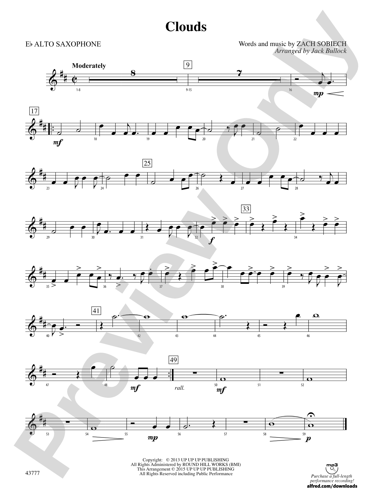Clouds: E-flat Alto Saxophone