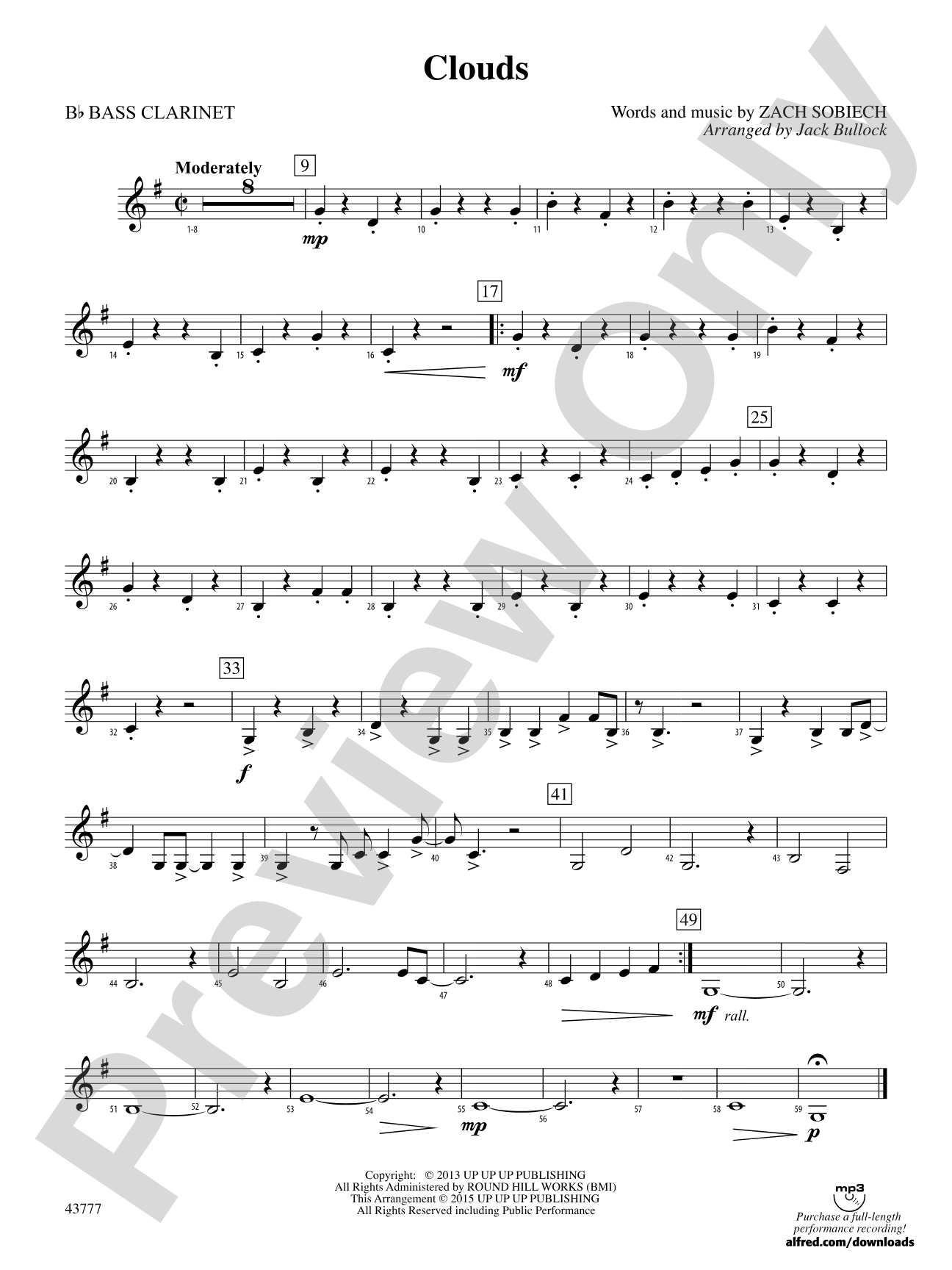 Clouds: B-flat Bass Clarinet