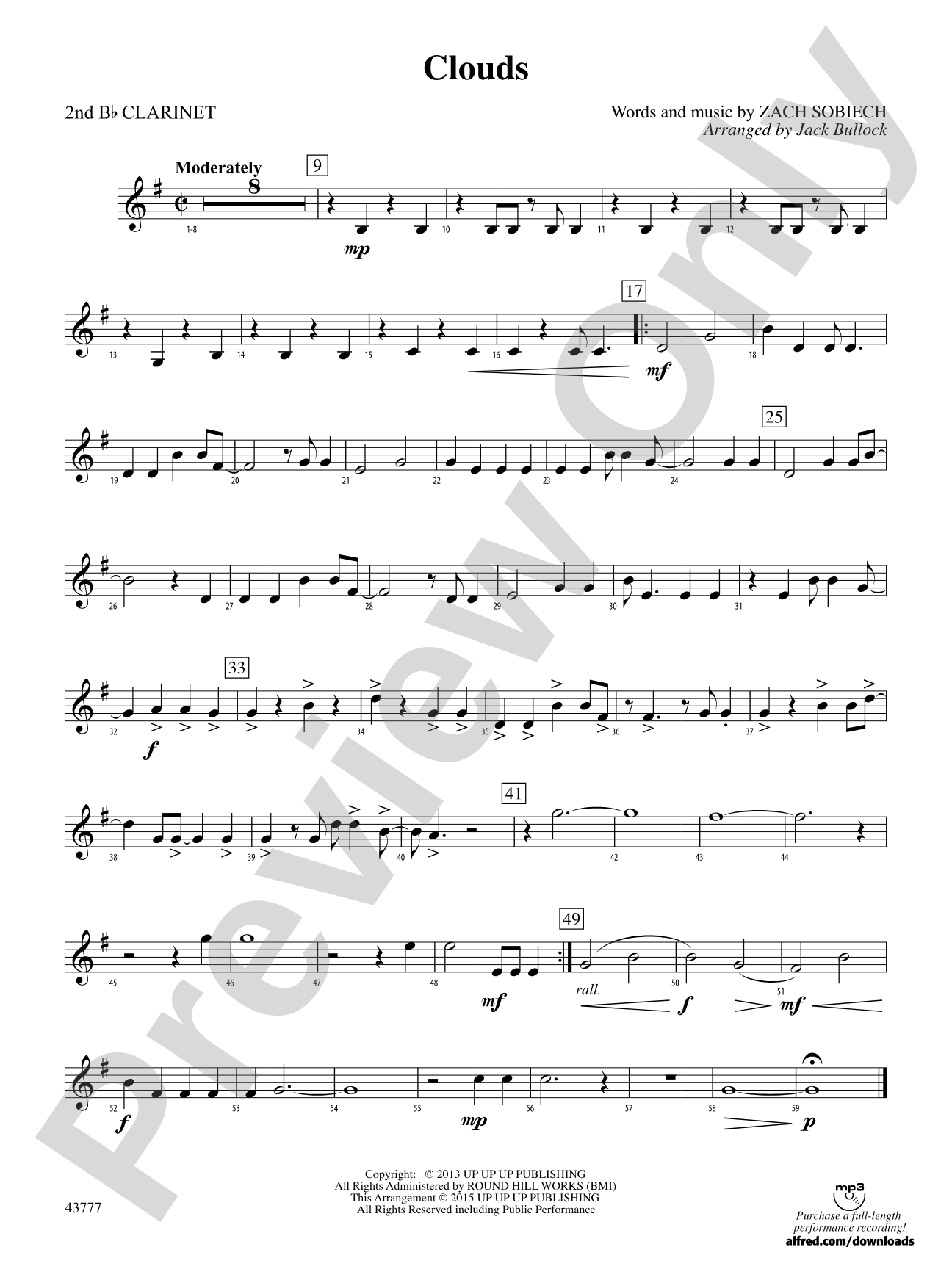 Clouds: 2nd B-flat Clarinet