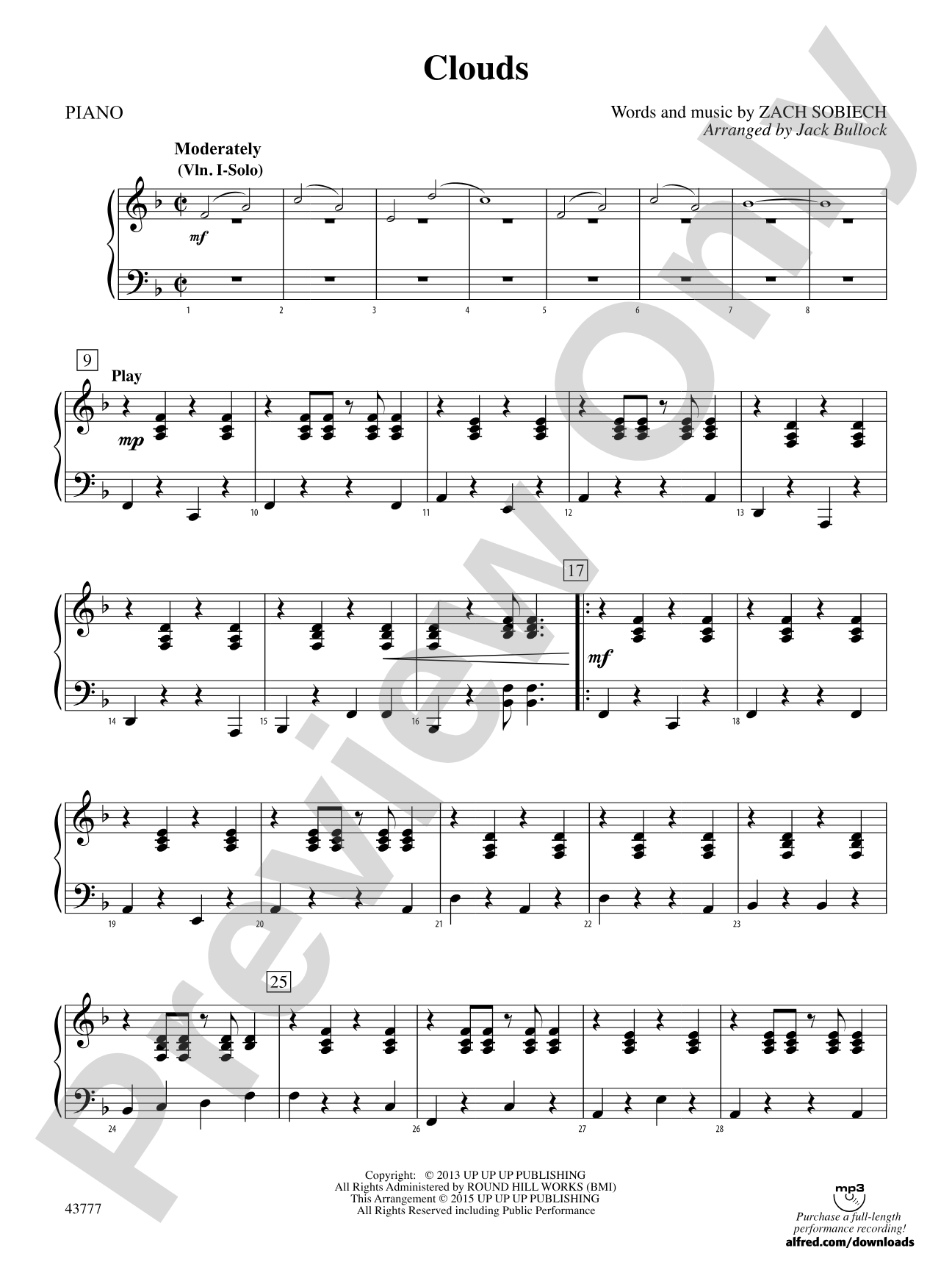 Clouds: Piano Accompaniment