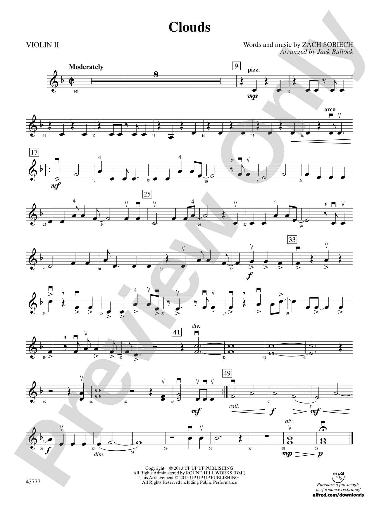 Clouds: 2nd Violin