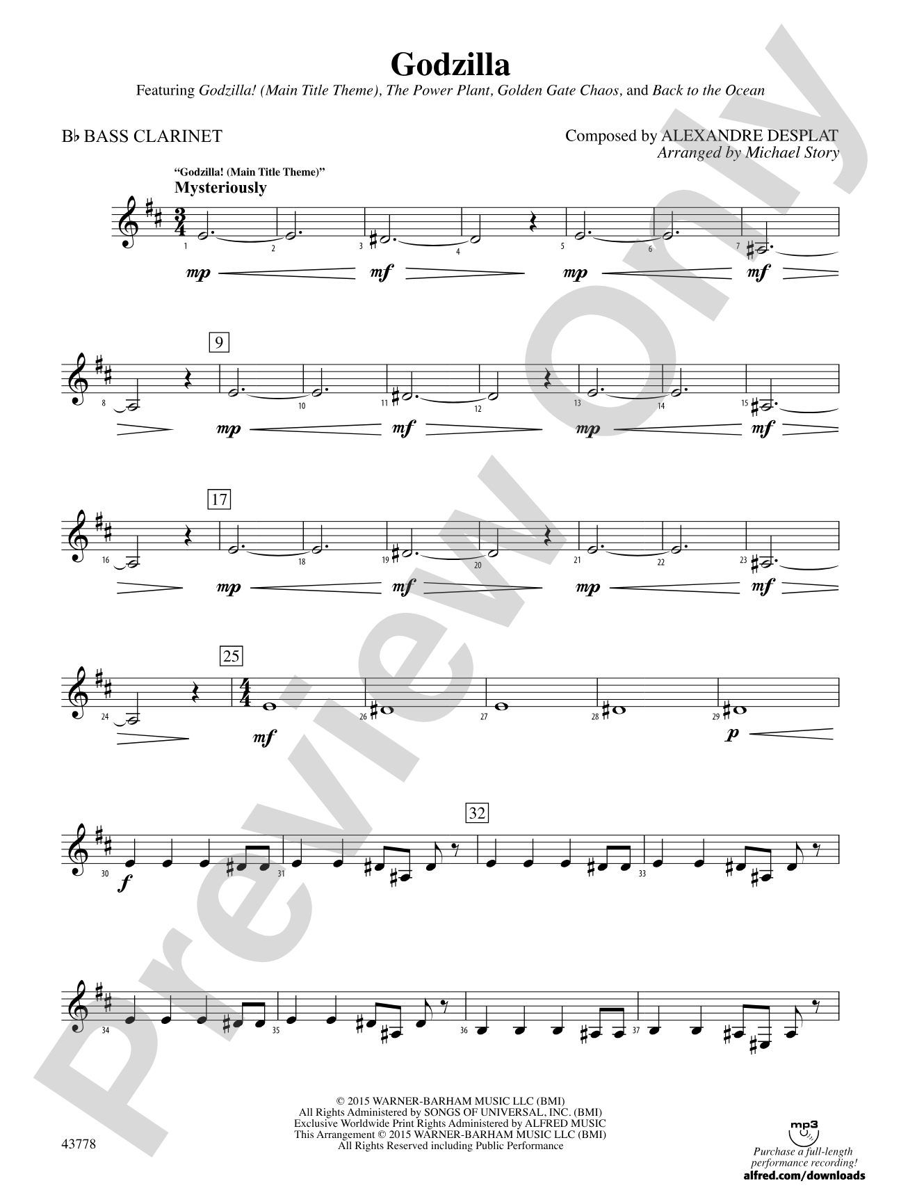 Godzilla: B-flat Bass Clarinet