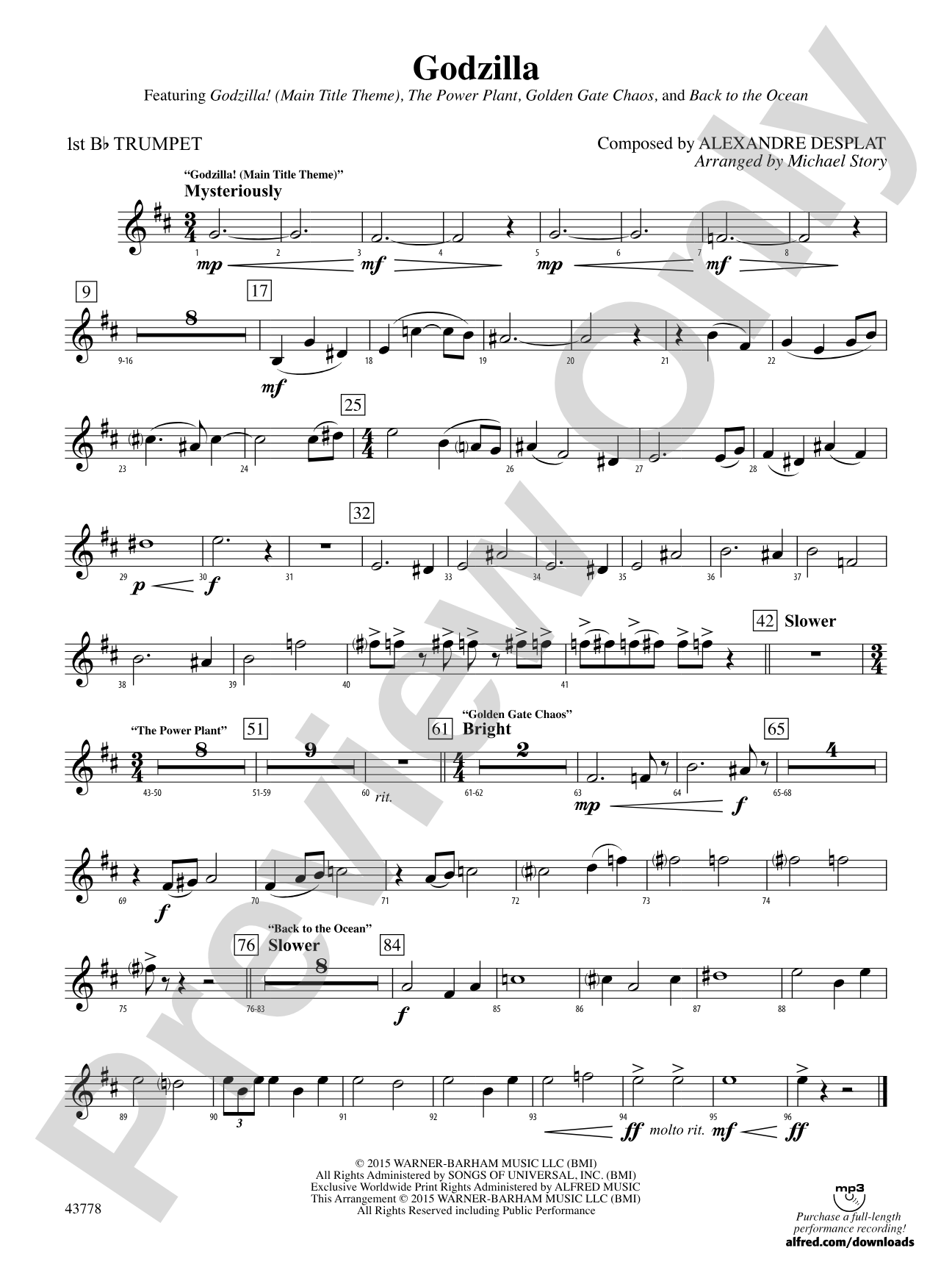 Godzilla: 1st B-flat Trumpet