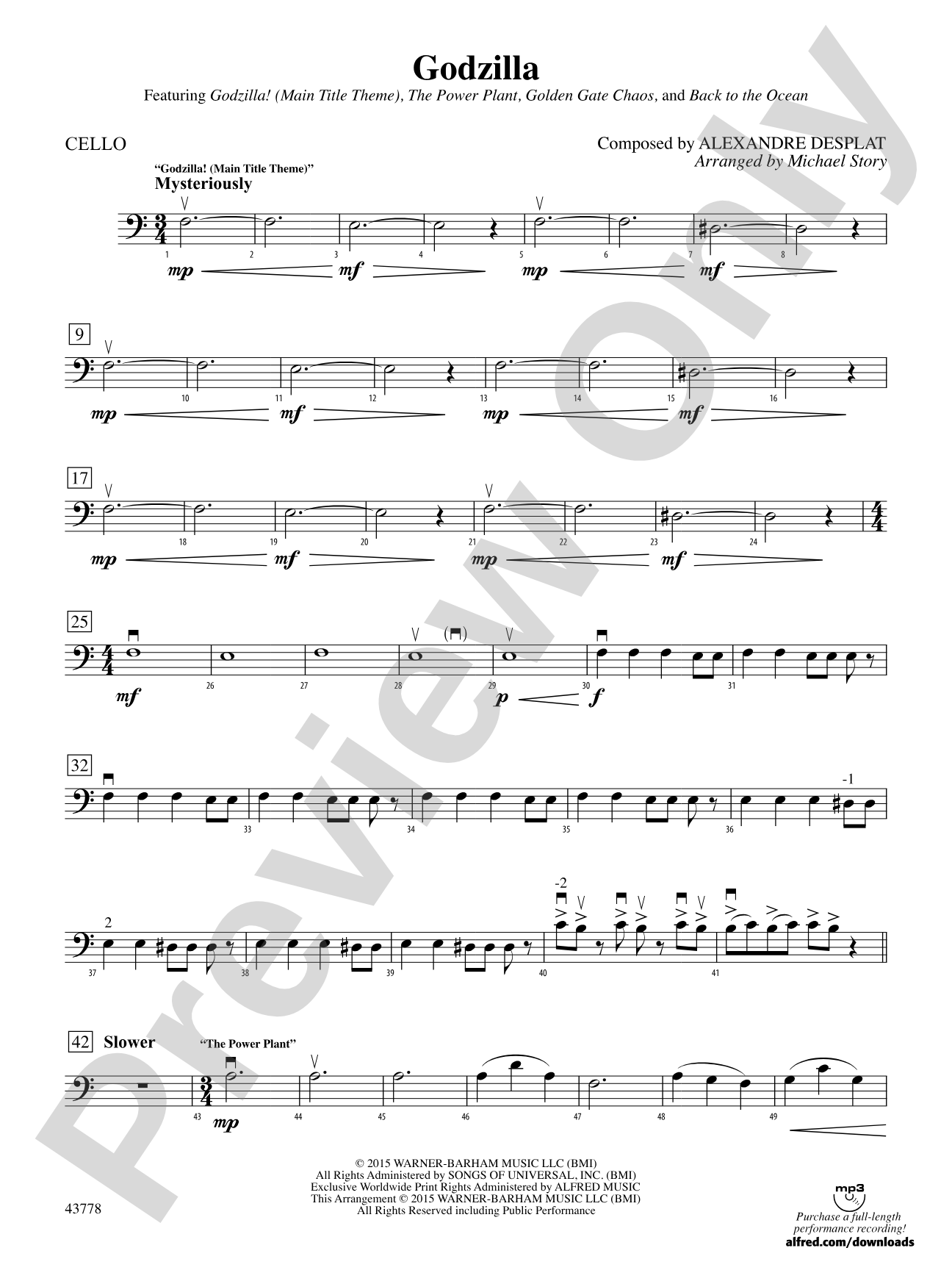 Godzilla: Cello